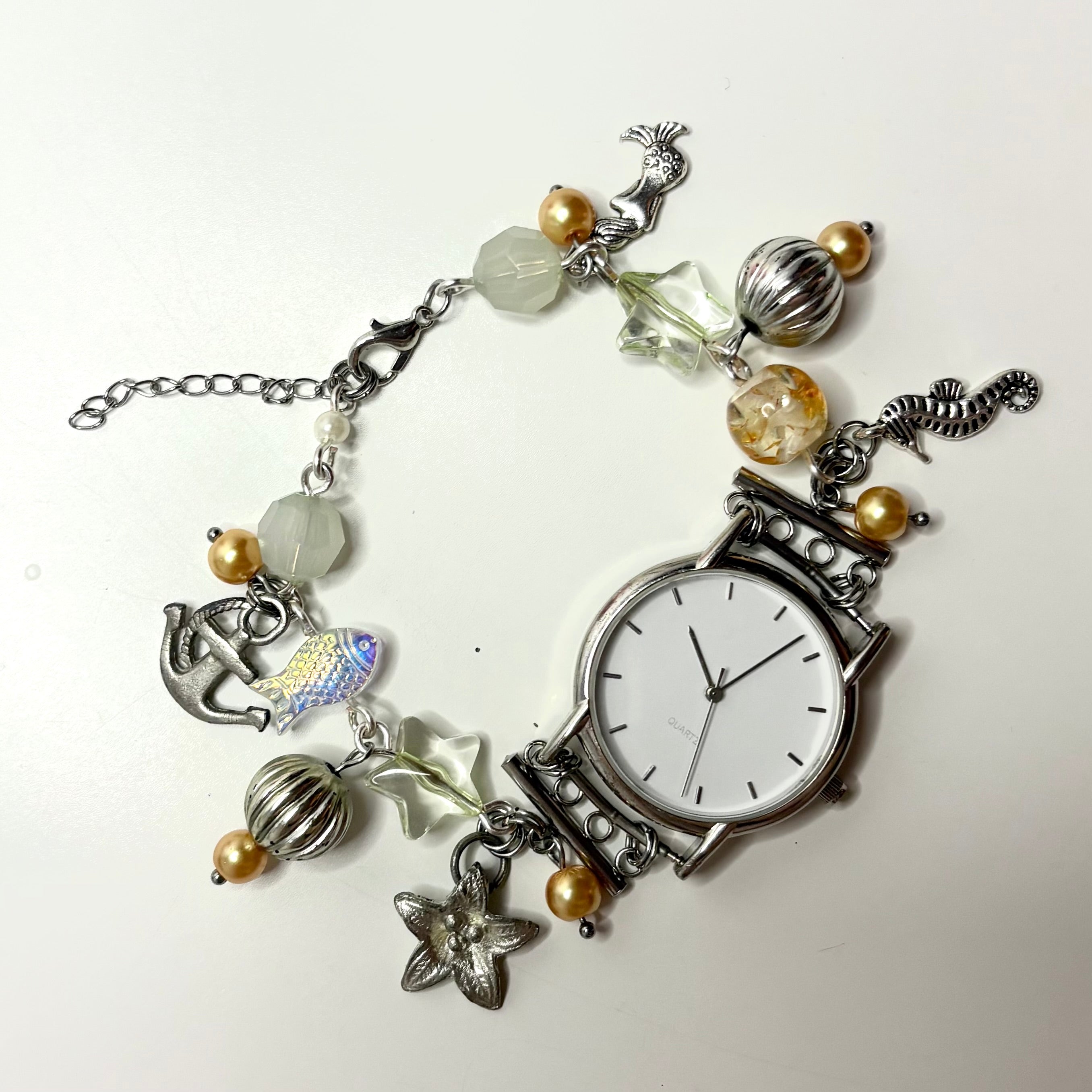 aquarium beaded watch bracelet