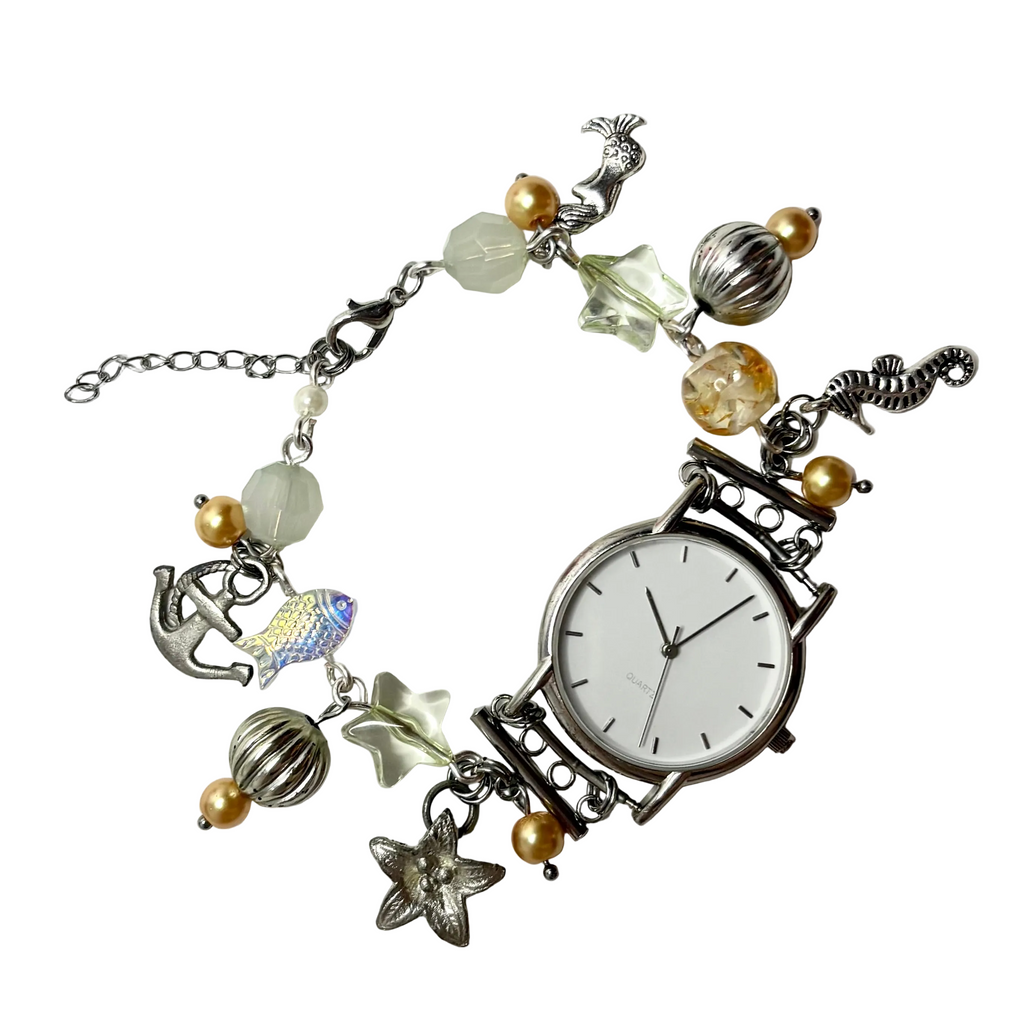 aquarium beaded watch bracelet