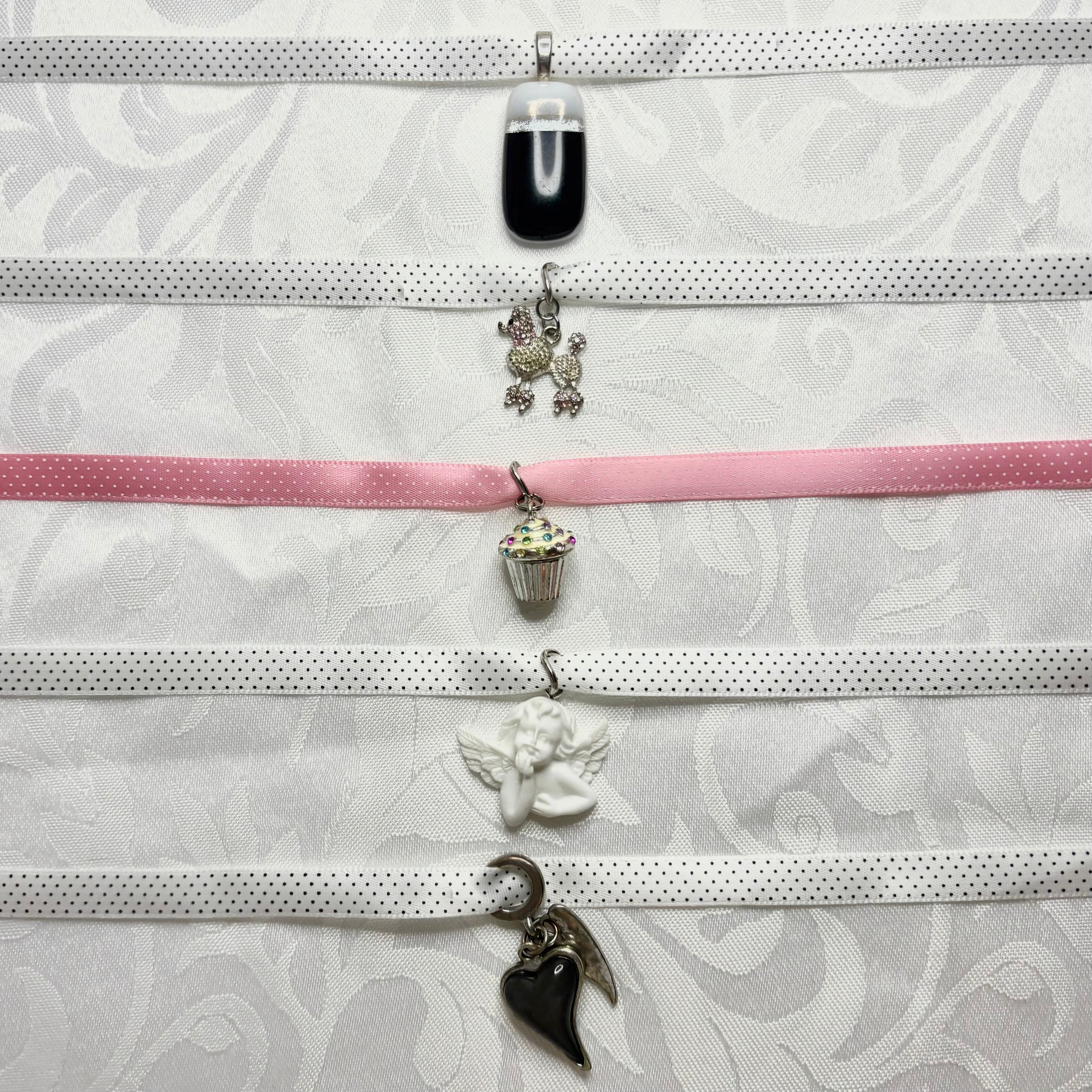 polka ribbon chokers