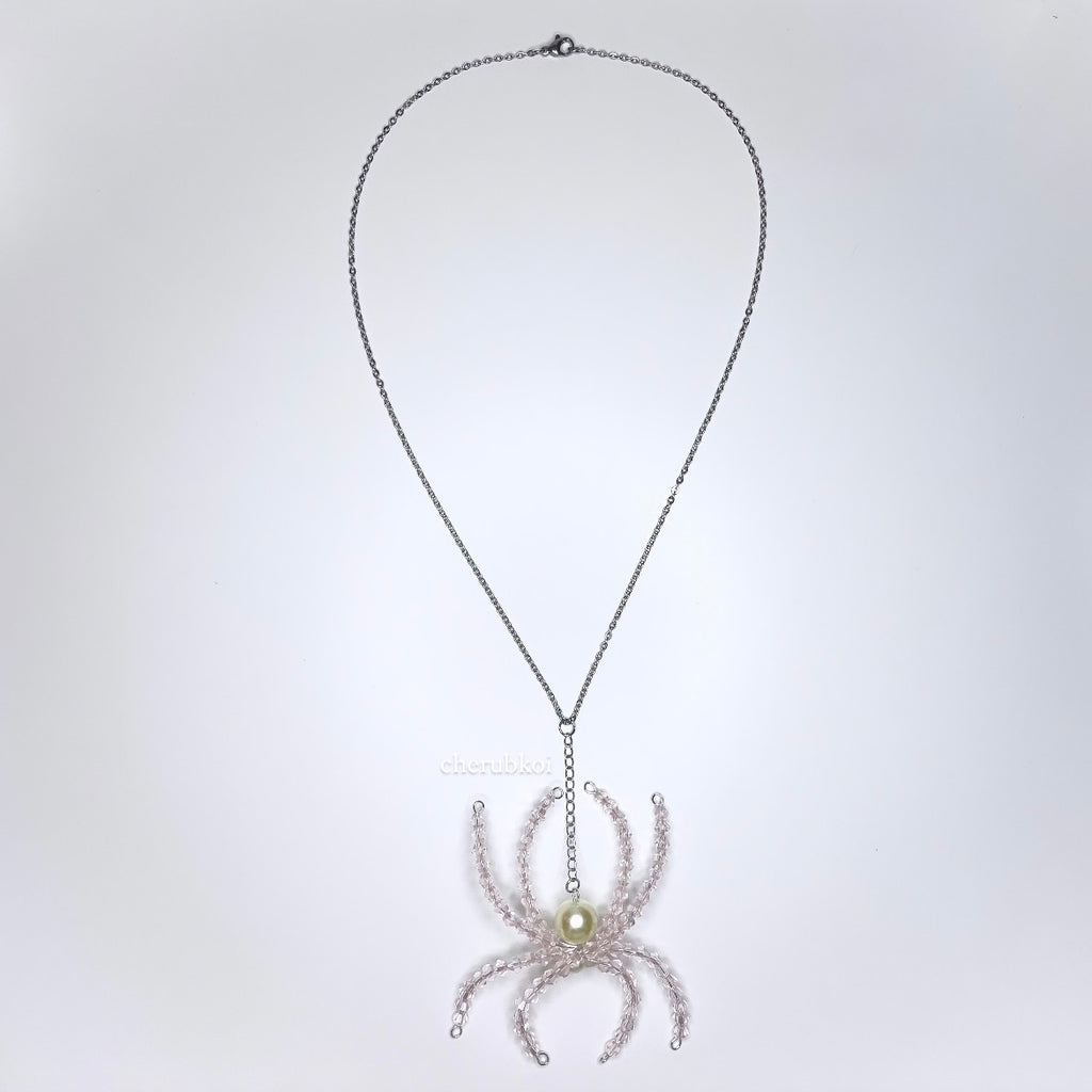Pink Spider Chain beaded spider chain necklaces – cherubkoi