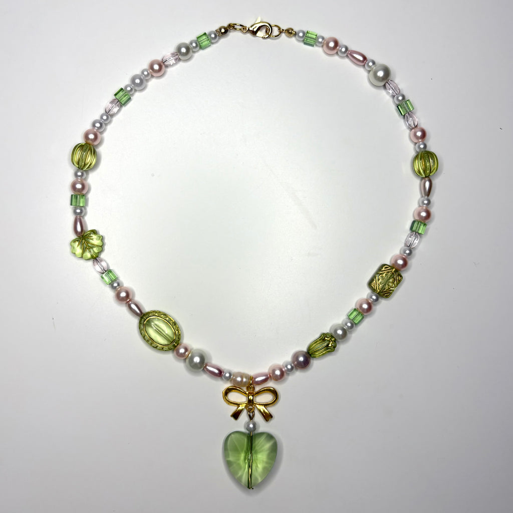lilypad beaded necklace