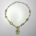 lilypad beaded necklace