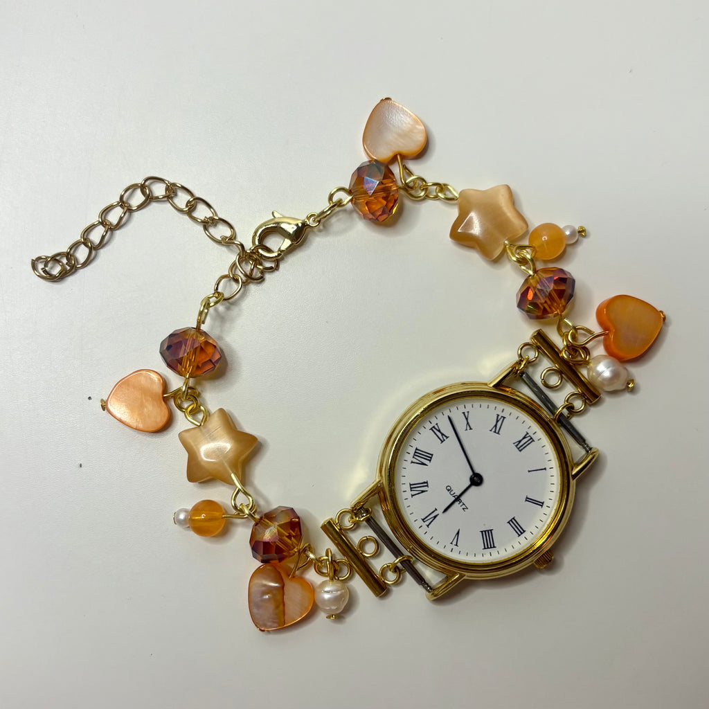 sun and stars beaded watch bracelet