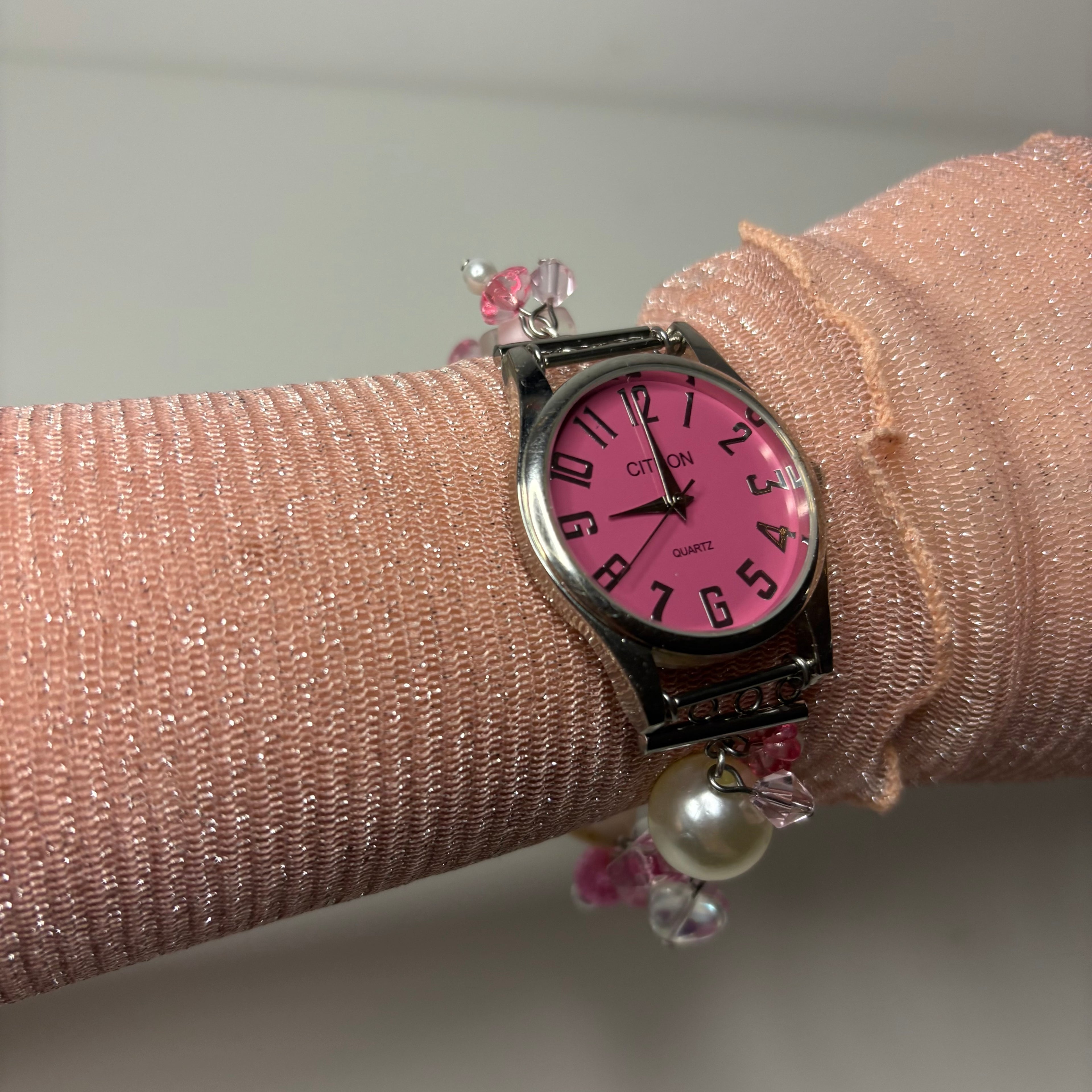 pretty princess beaded watch bracelet