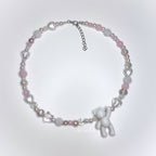 teddy bear garden necklace