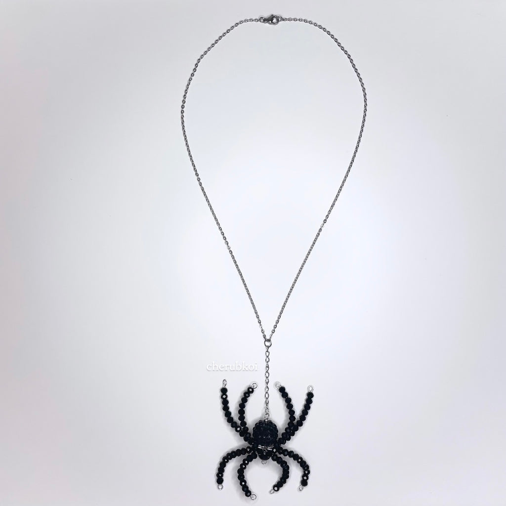 beaded spider chain necklaces