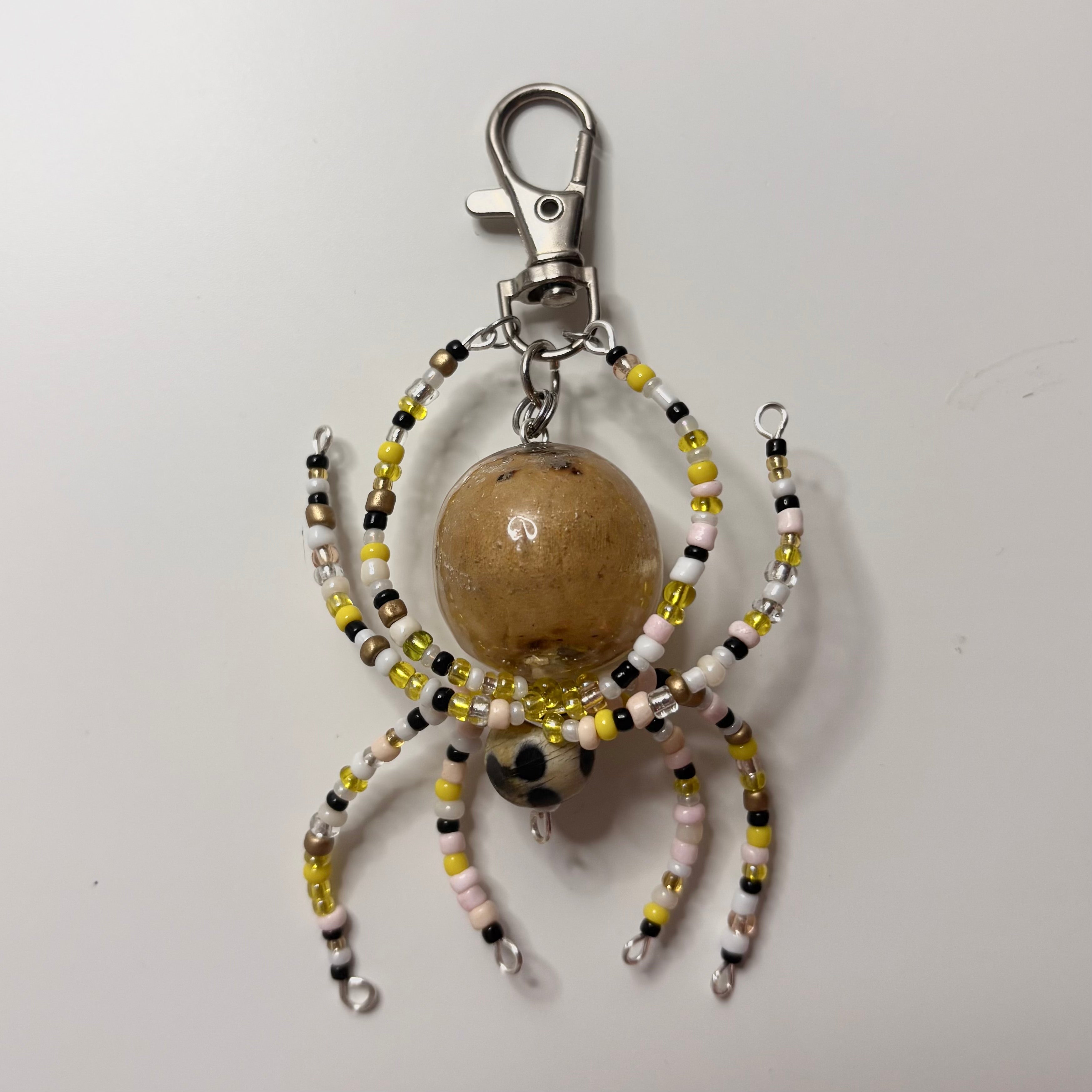 yellow spidey keychain