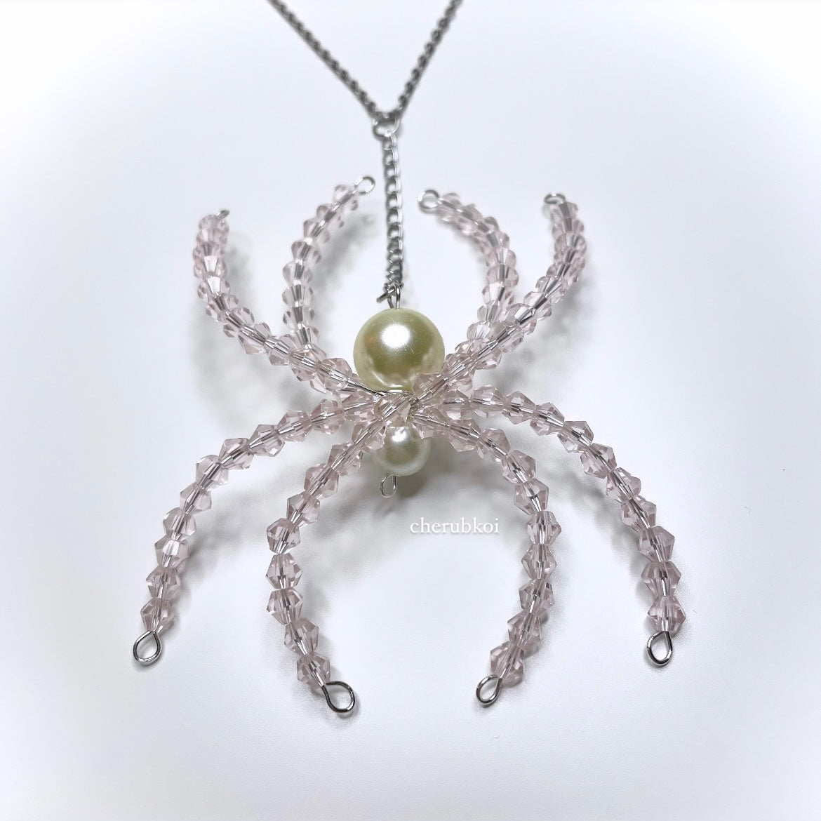 beaded spider chain necklaces