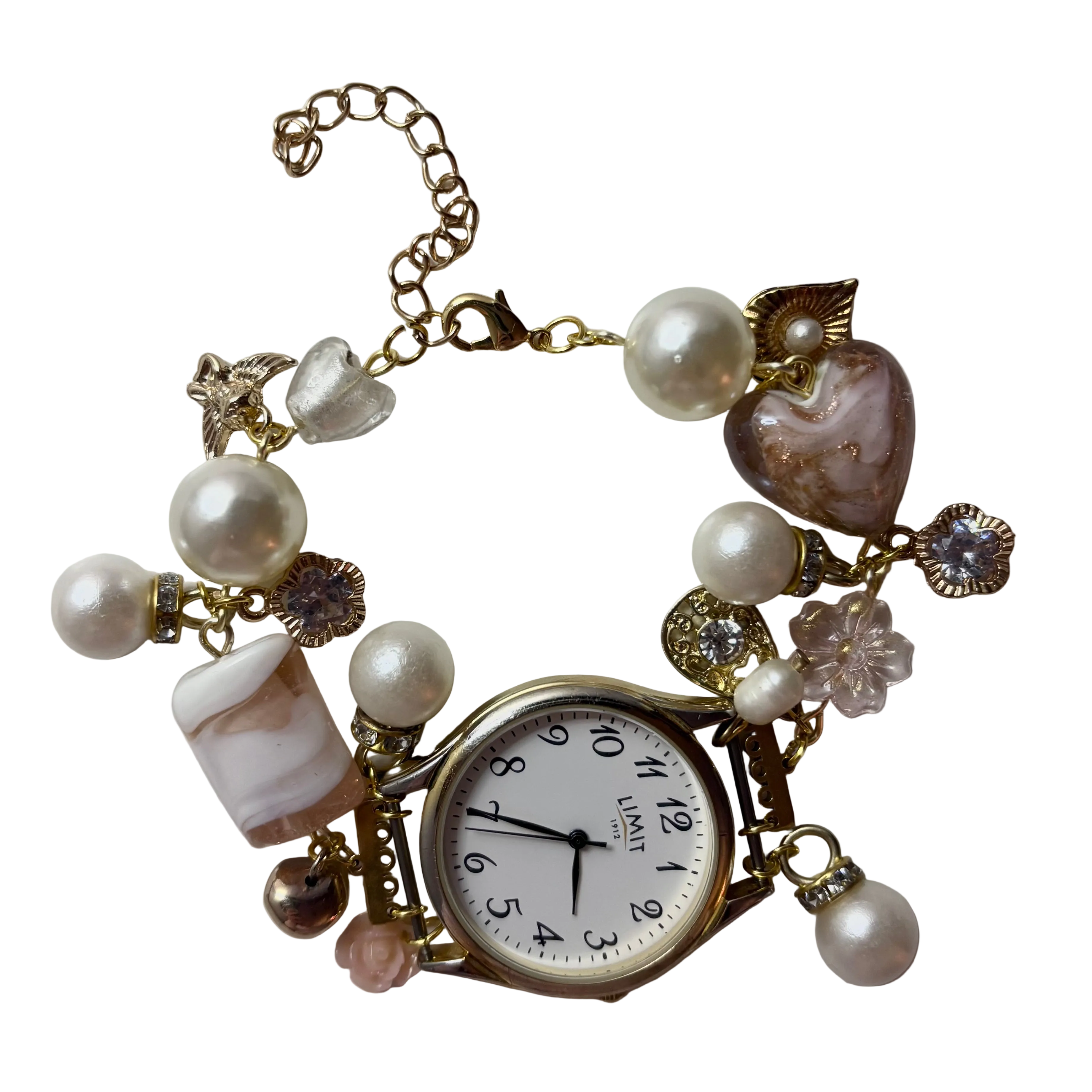 forever love beaded watch bracelet