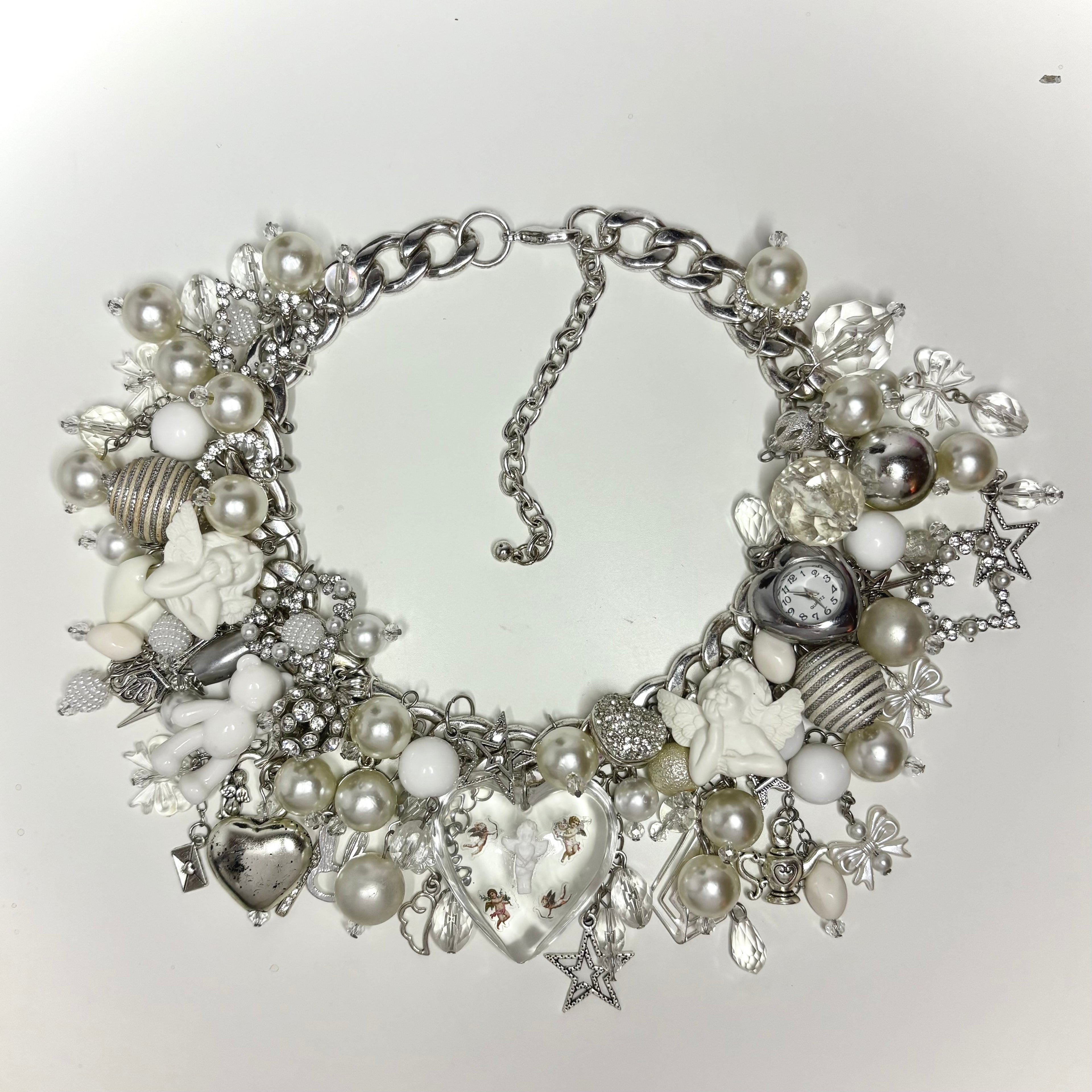 snow angel clutter necklace