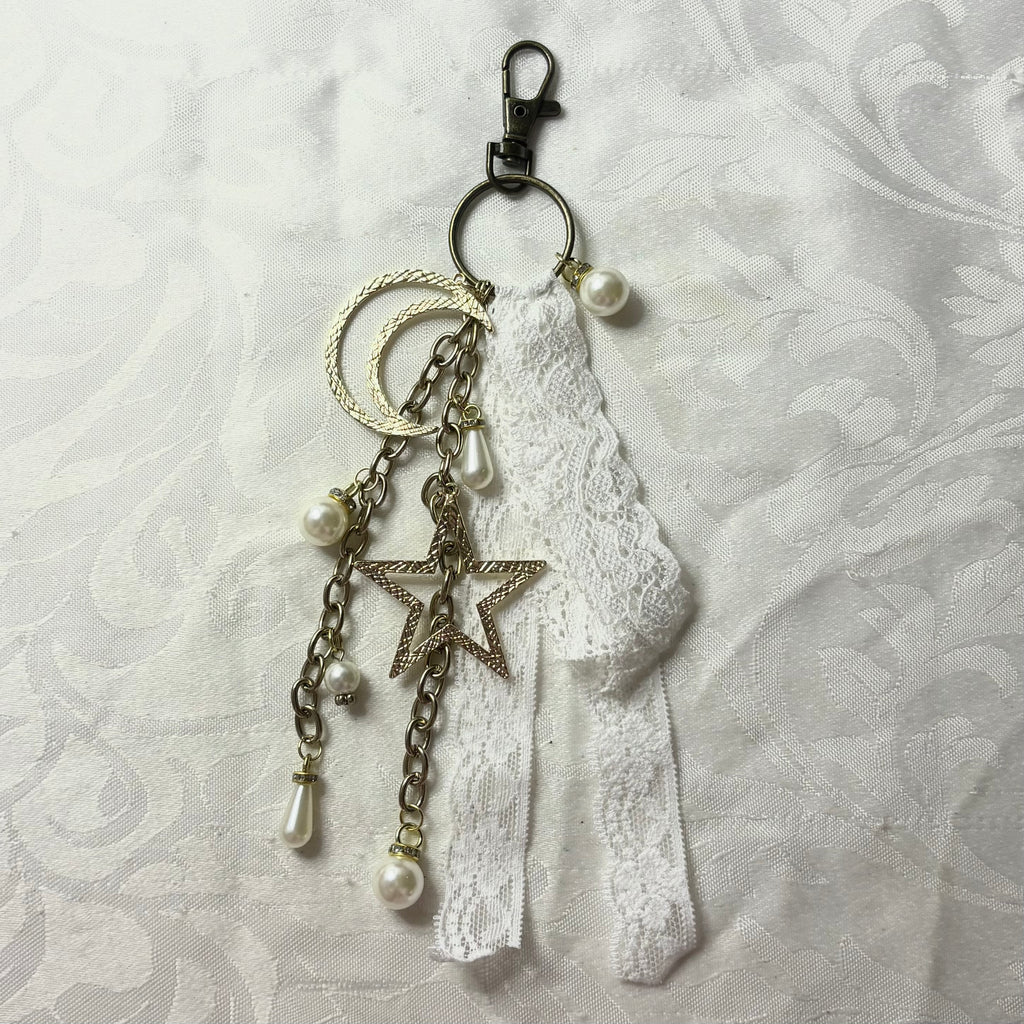 star n moon bag charm