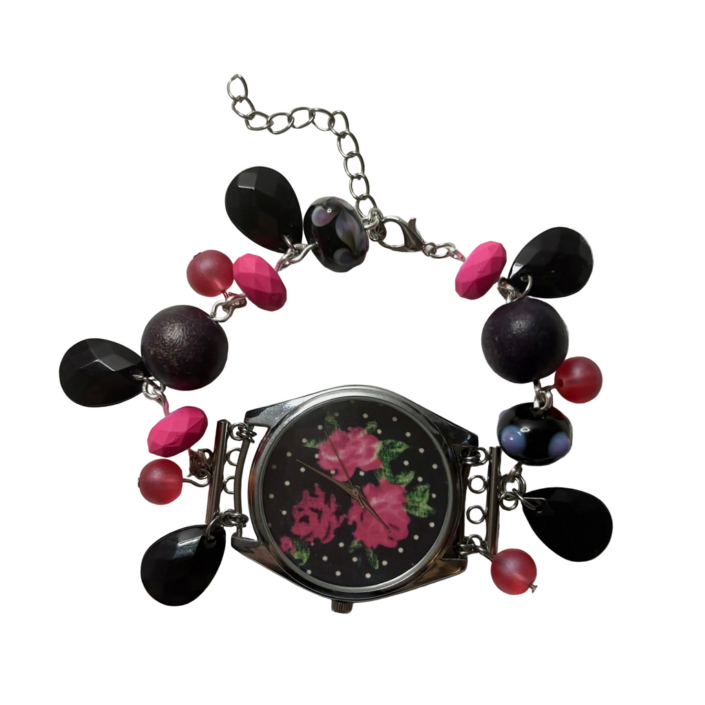 eileen working beaded watch bracelet