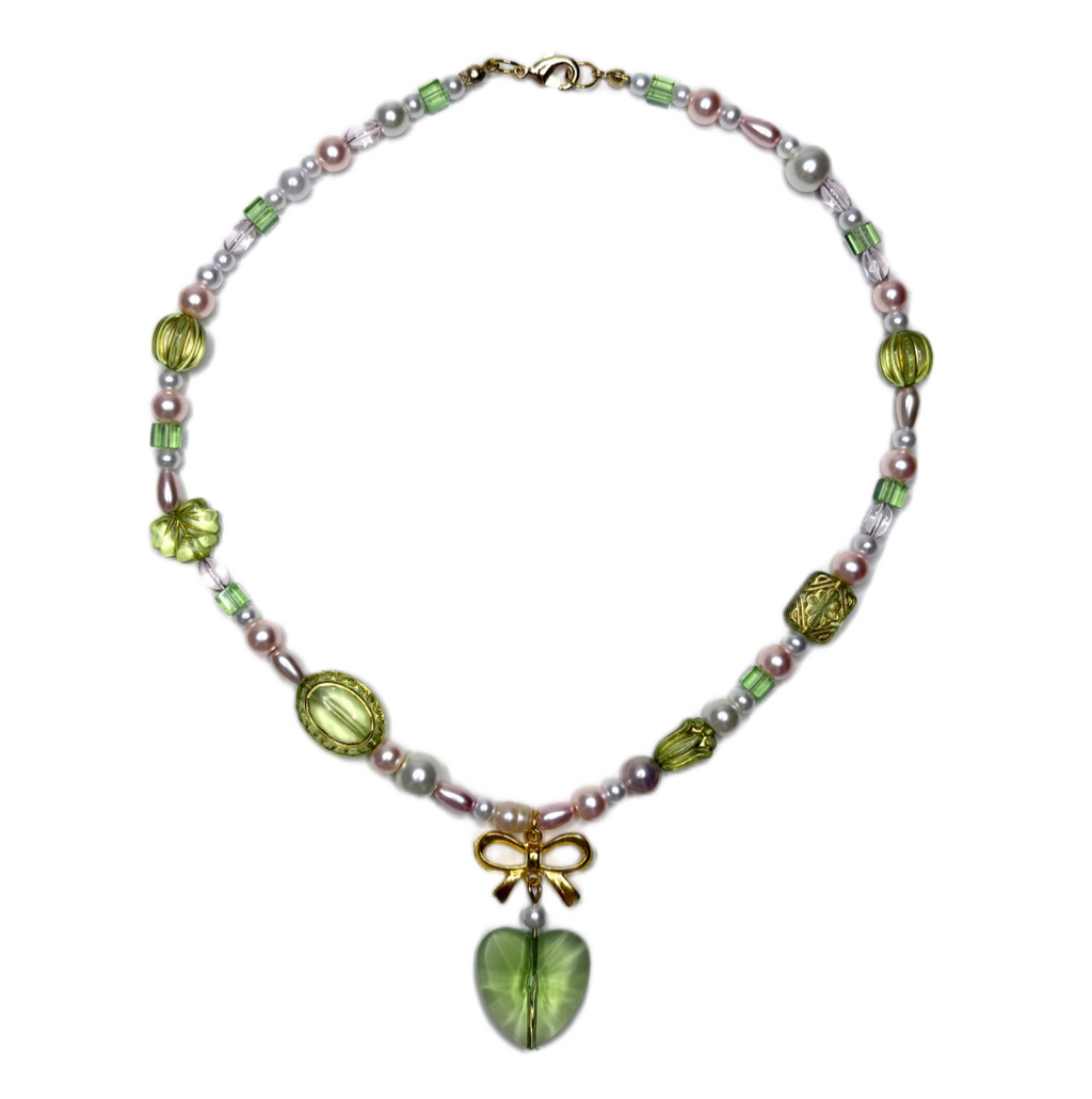 lilypad beaded necklace