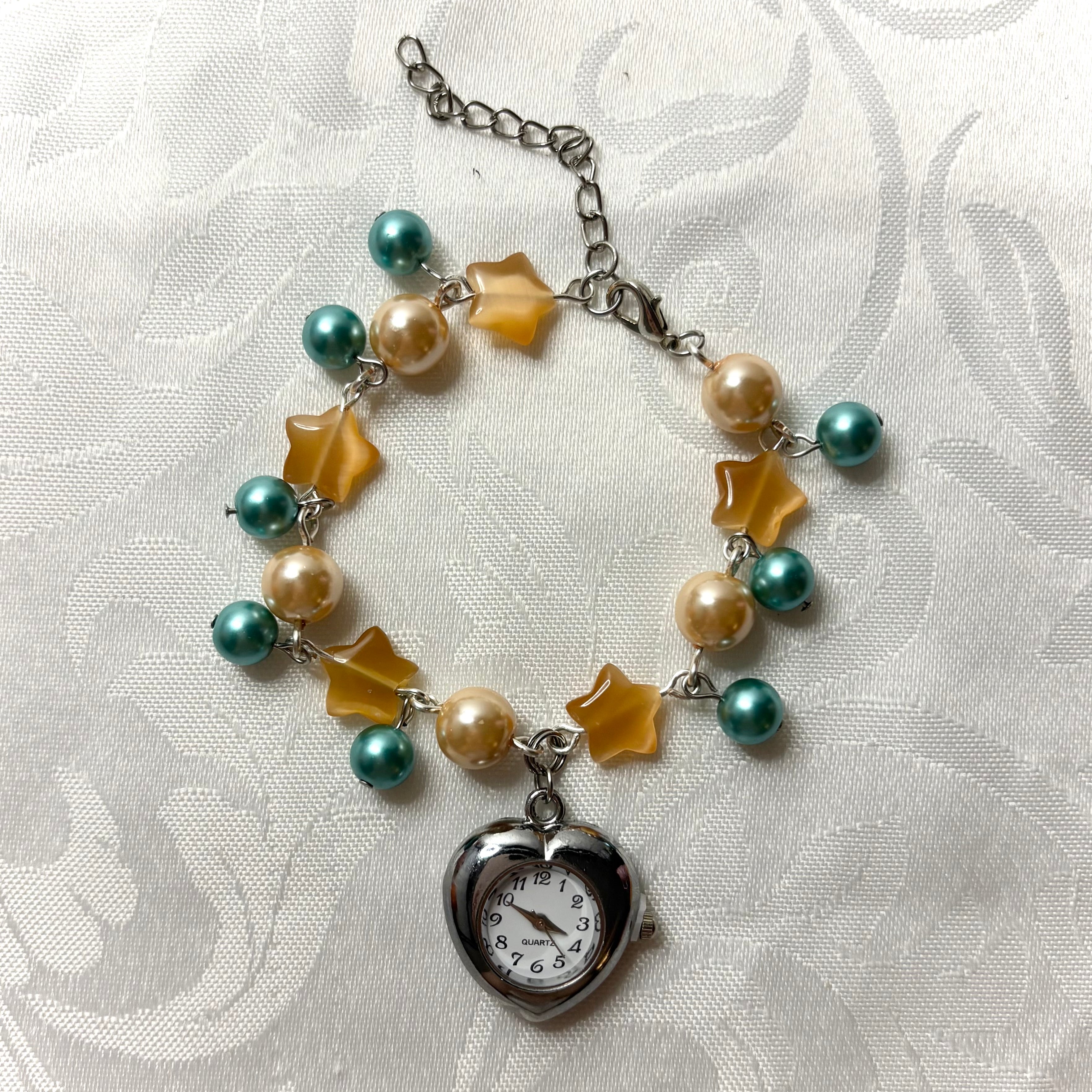 aquarius working beaded watch bracelet