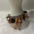 vintage deer clutter charm bracelet