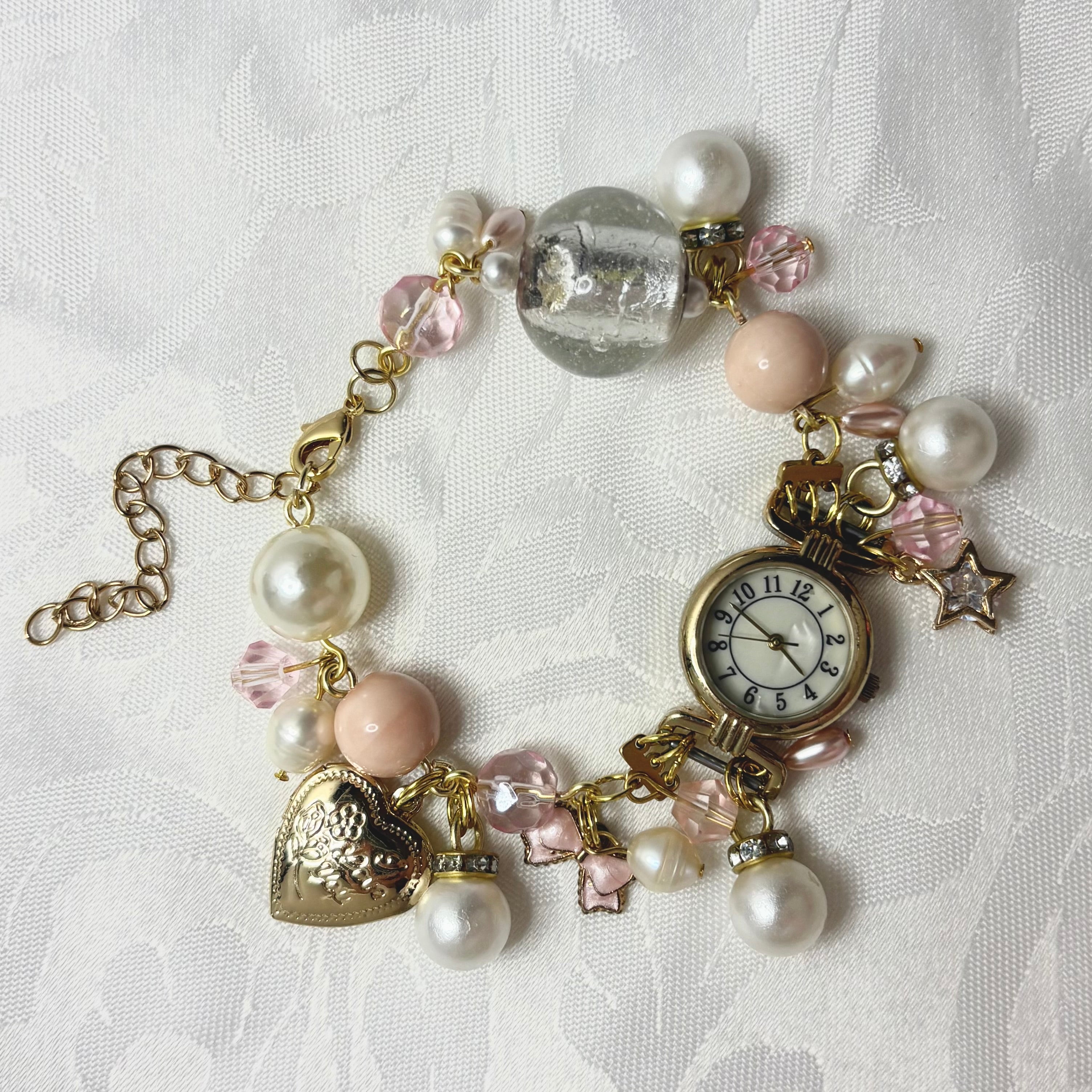 pink angel watch bracelet