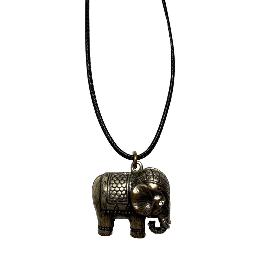 elephant cord necklace