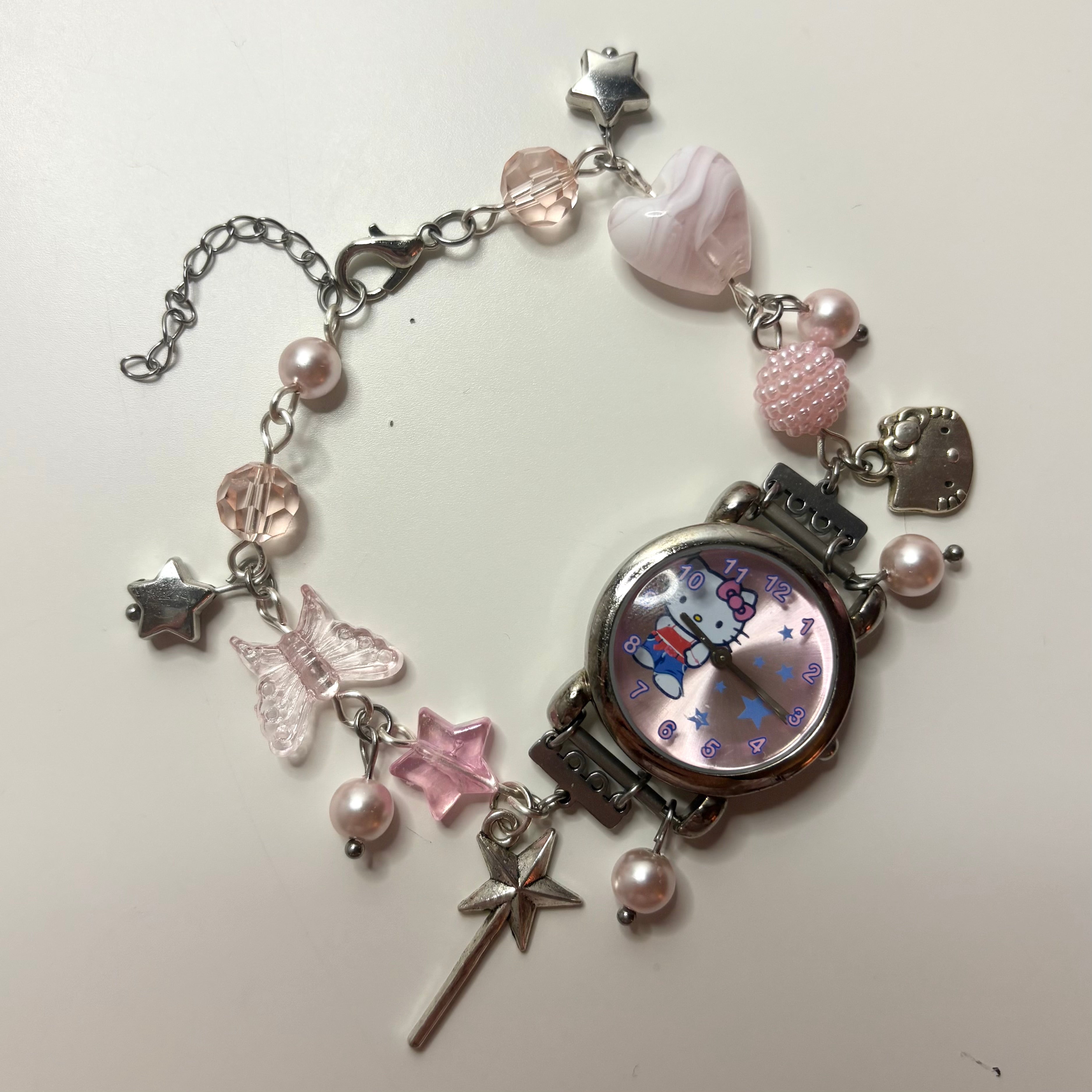 kitty magic beaded watch bracelet