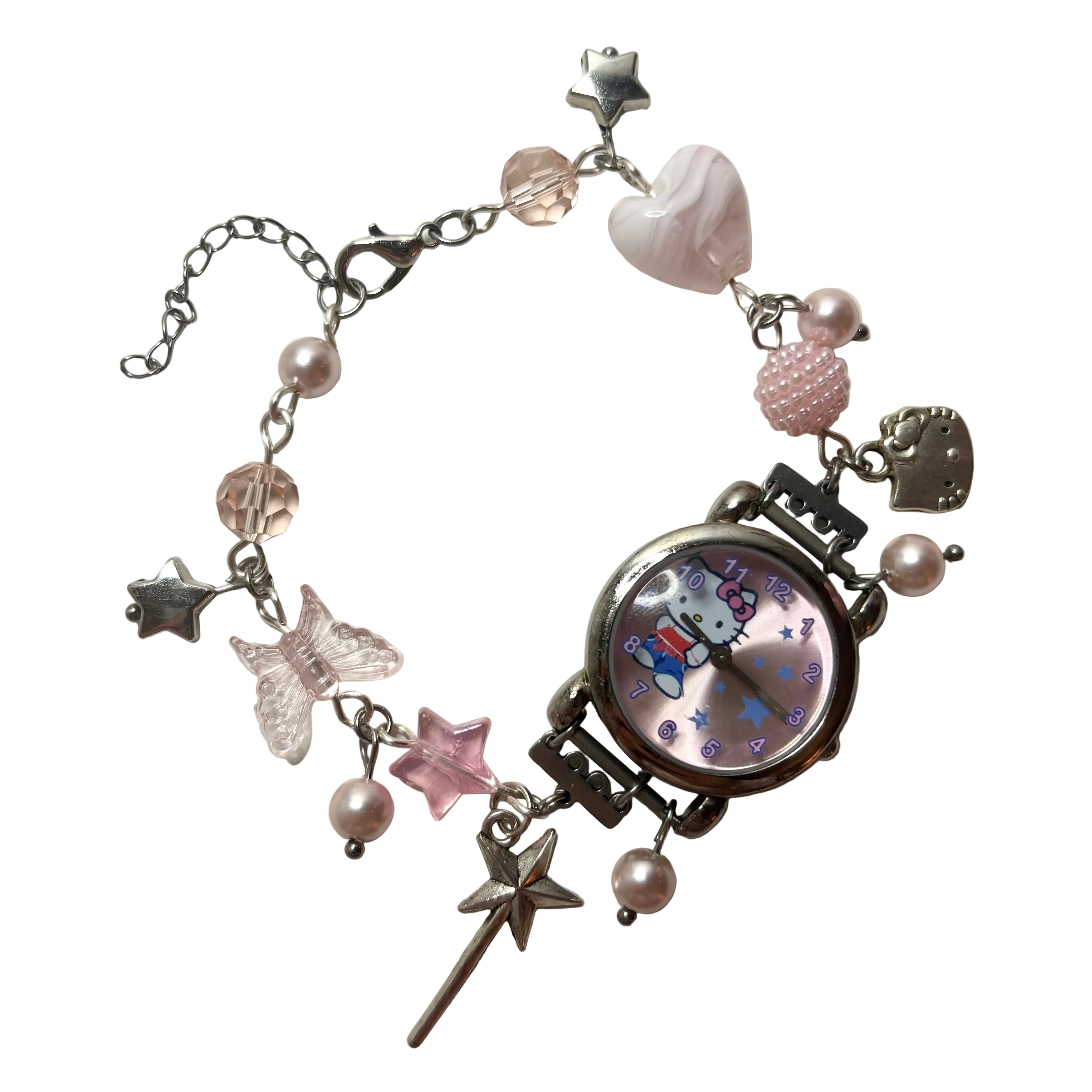 kitty magic beaded watch bracelet