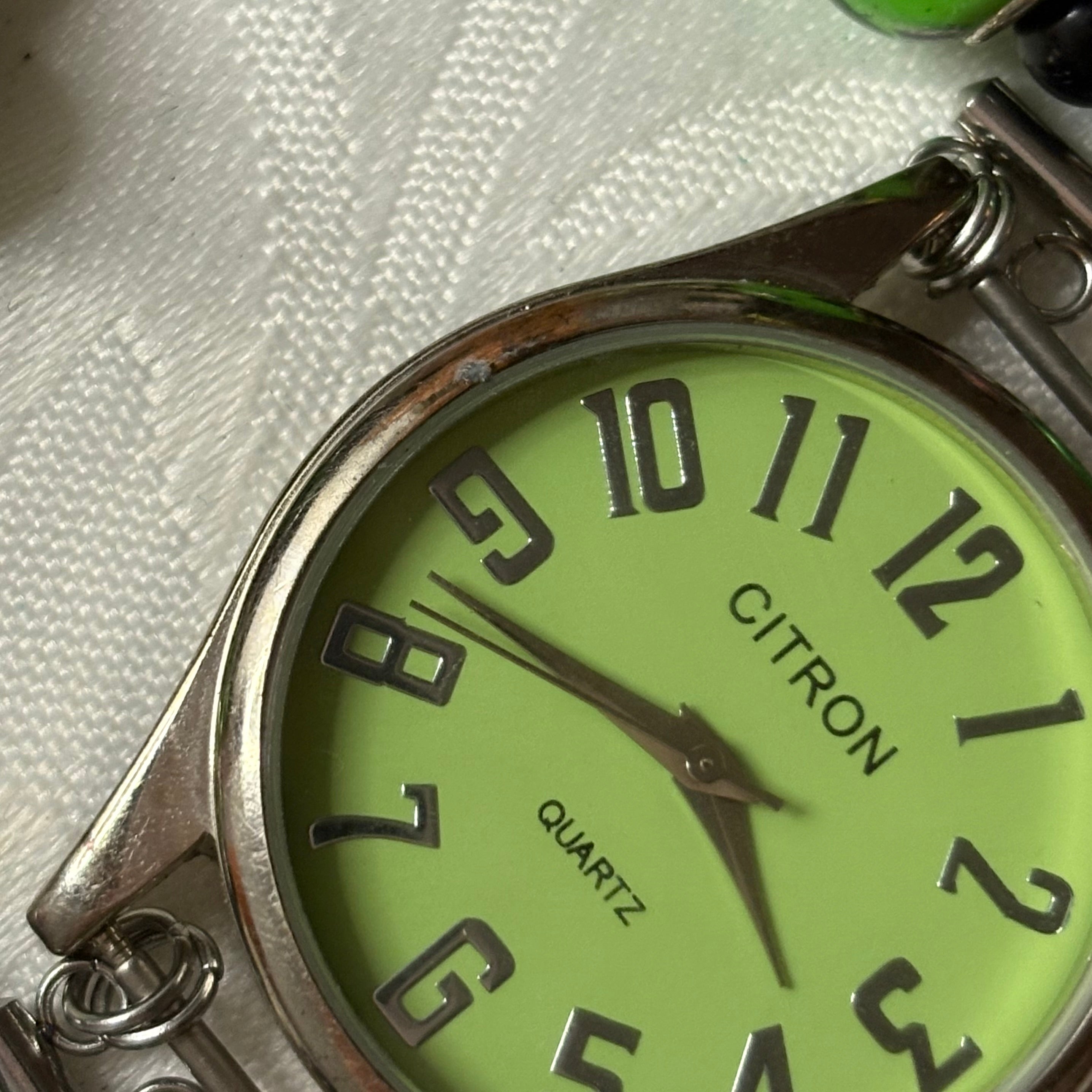 envy working beaded watch bracelet