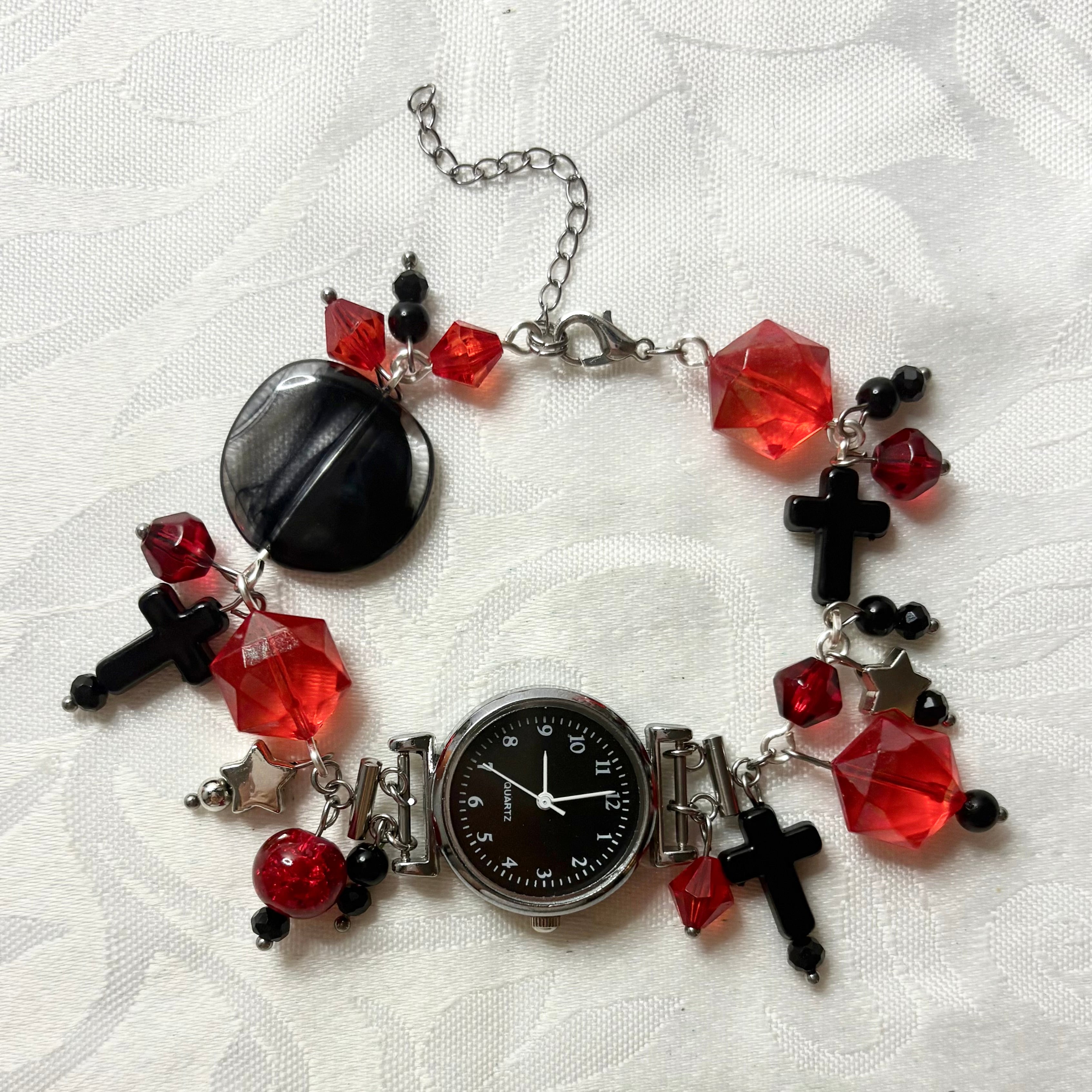 devoted working beaded watch bracelet