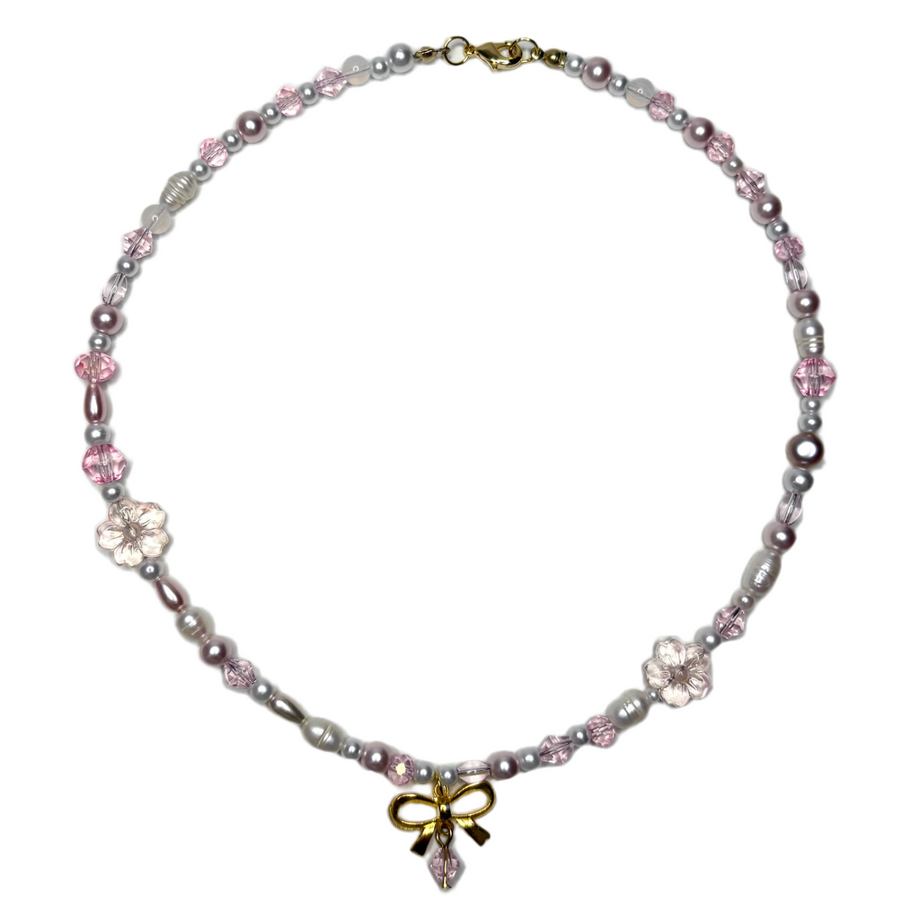 pinkie beaded necklace