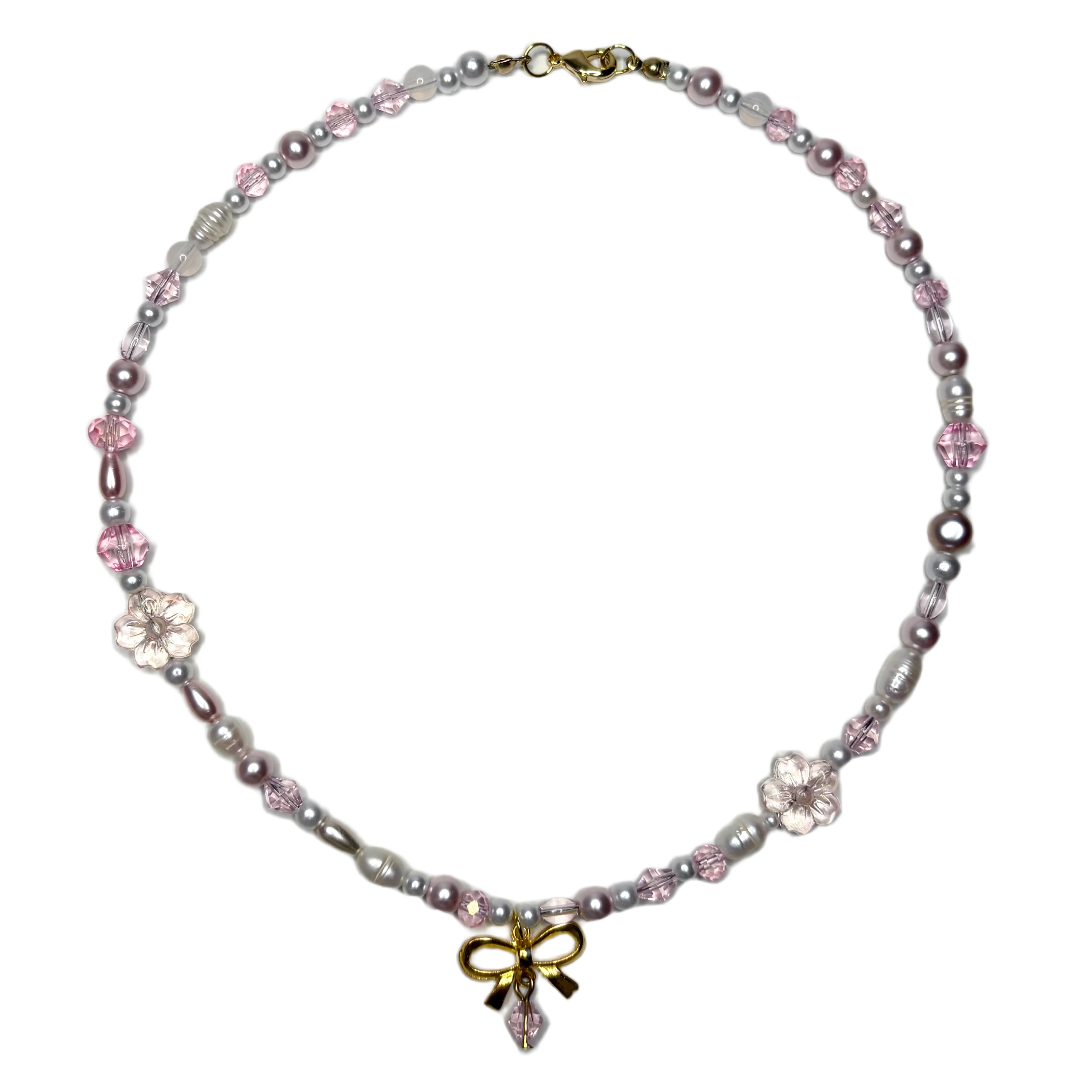 pinkie beaded necklace