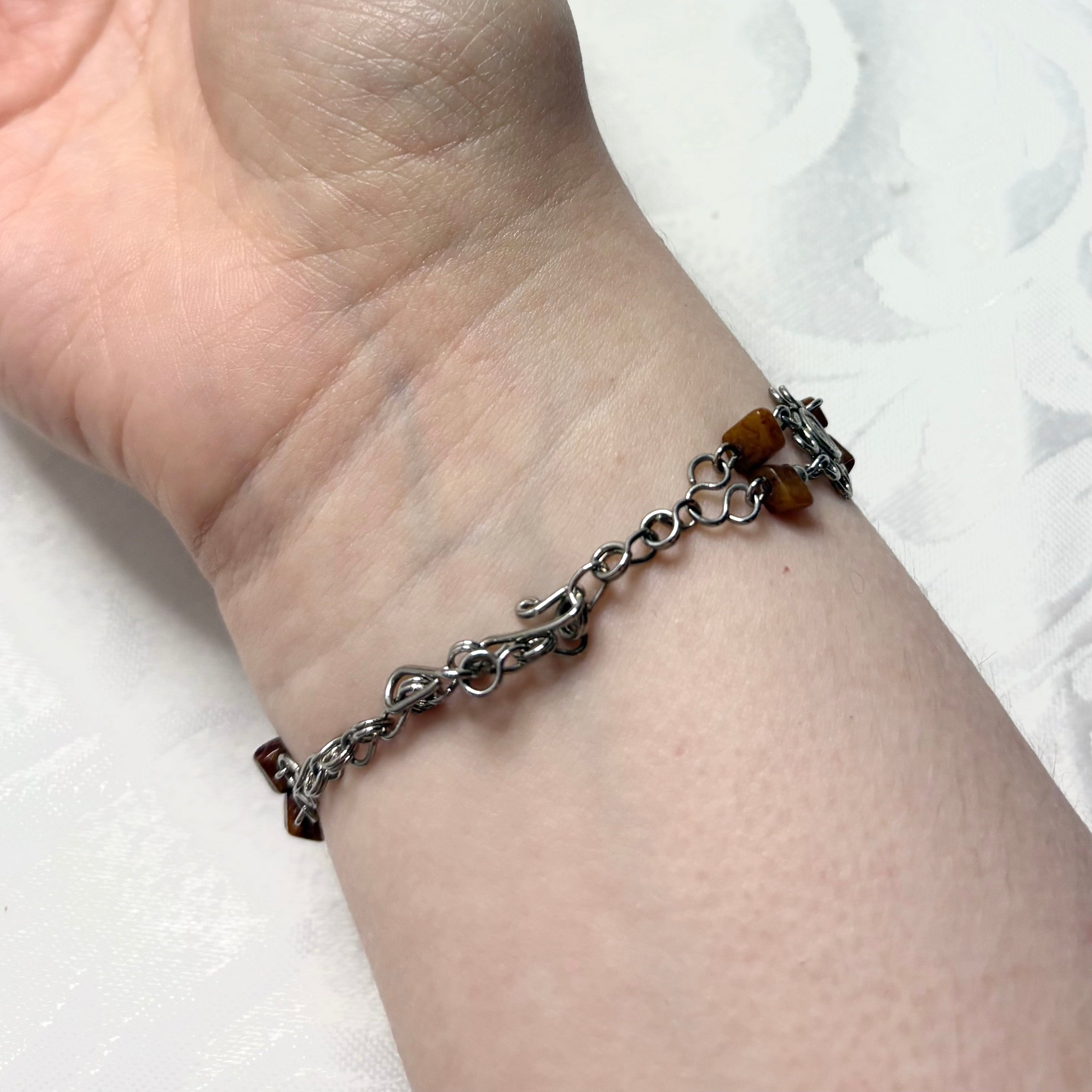 vintage wire detail bracelet