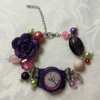 fleur working beaded watch bracelet