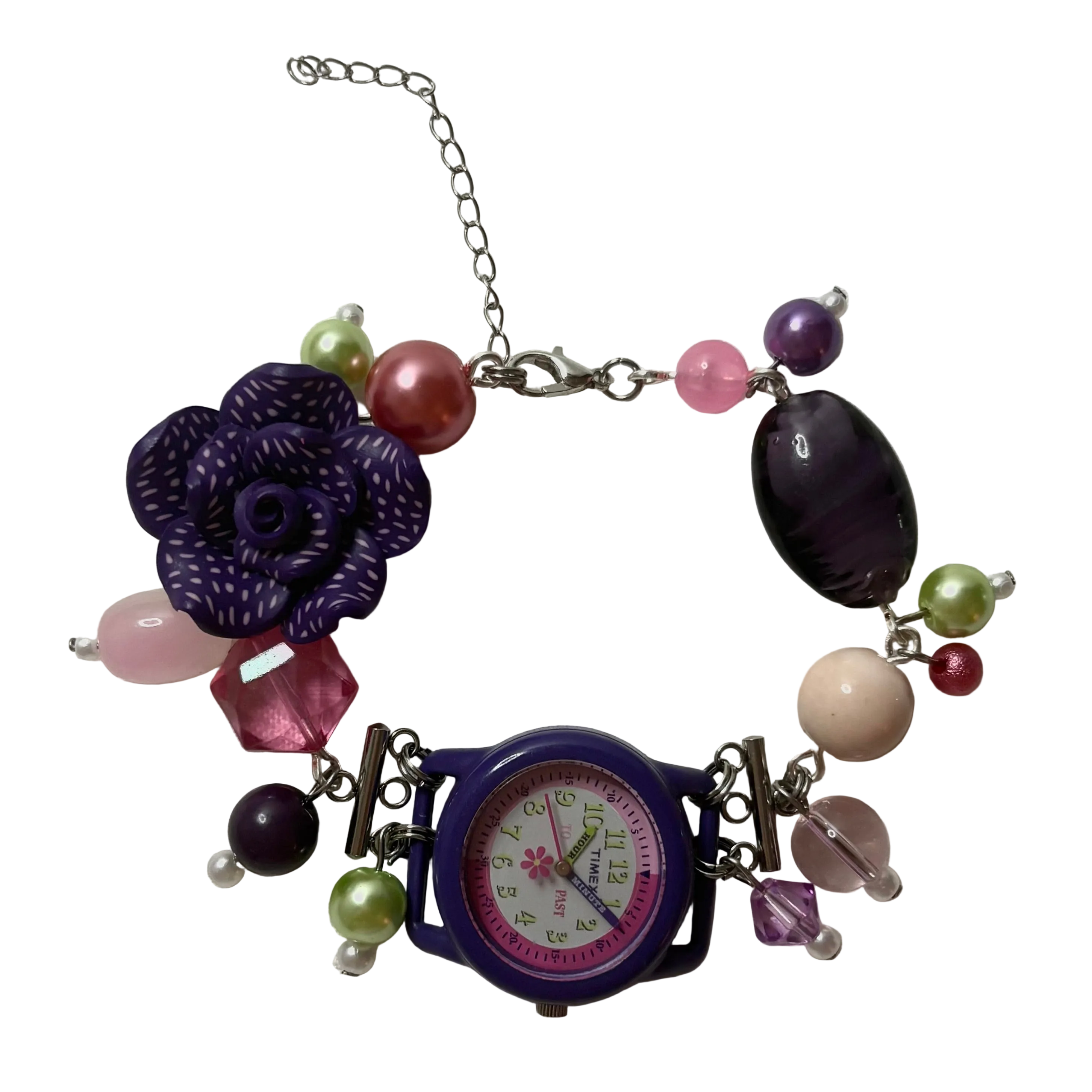 fleur working beaded watch bracelet