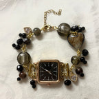 charcoal working watch bracelet