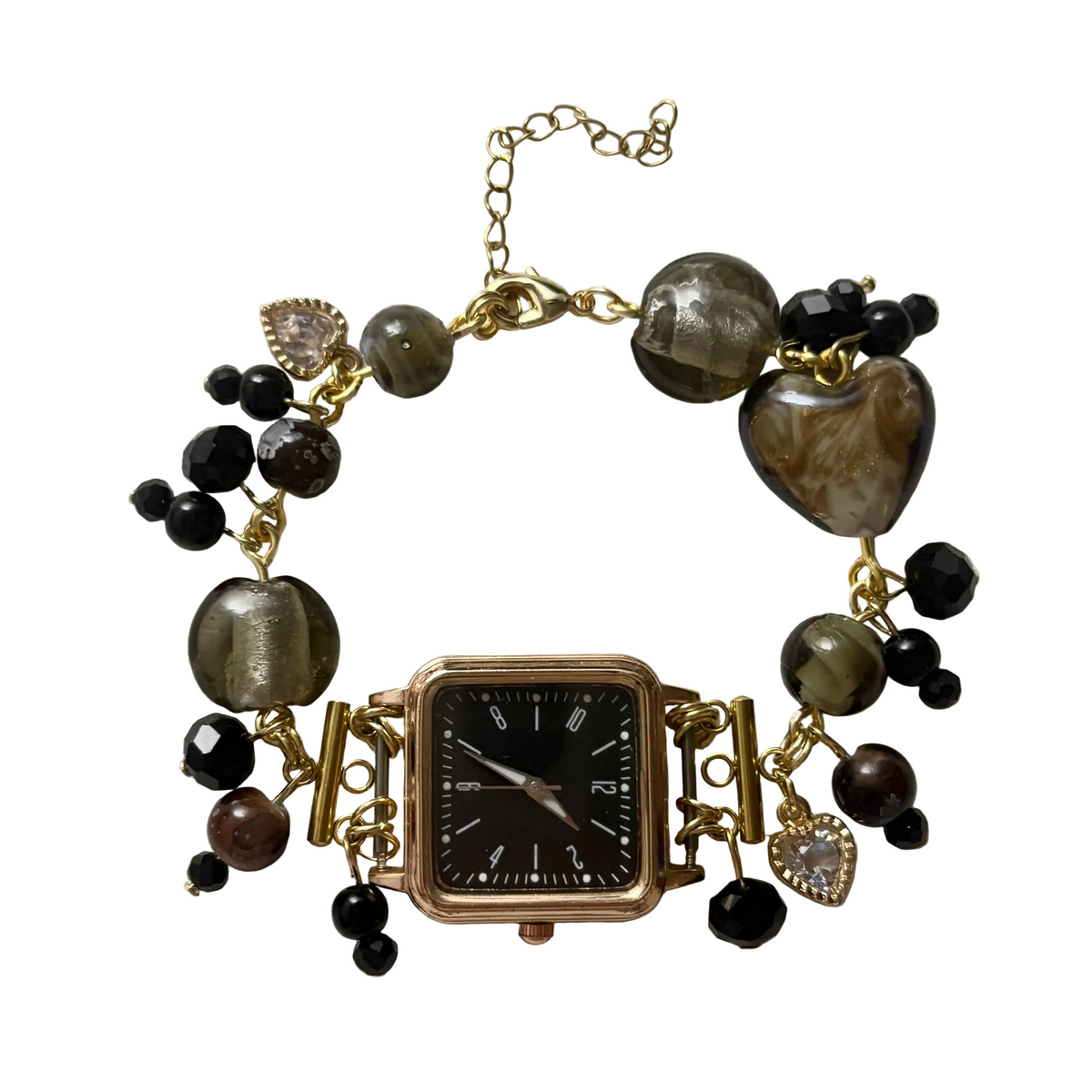charcoal working watch bracelet