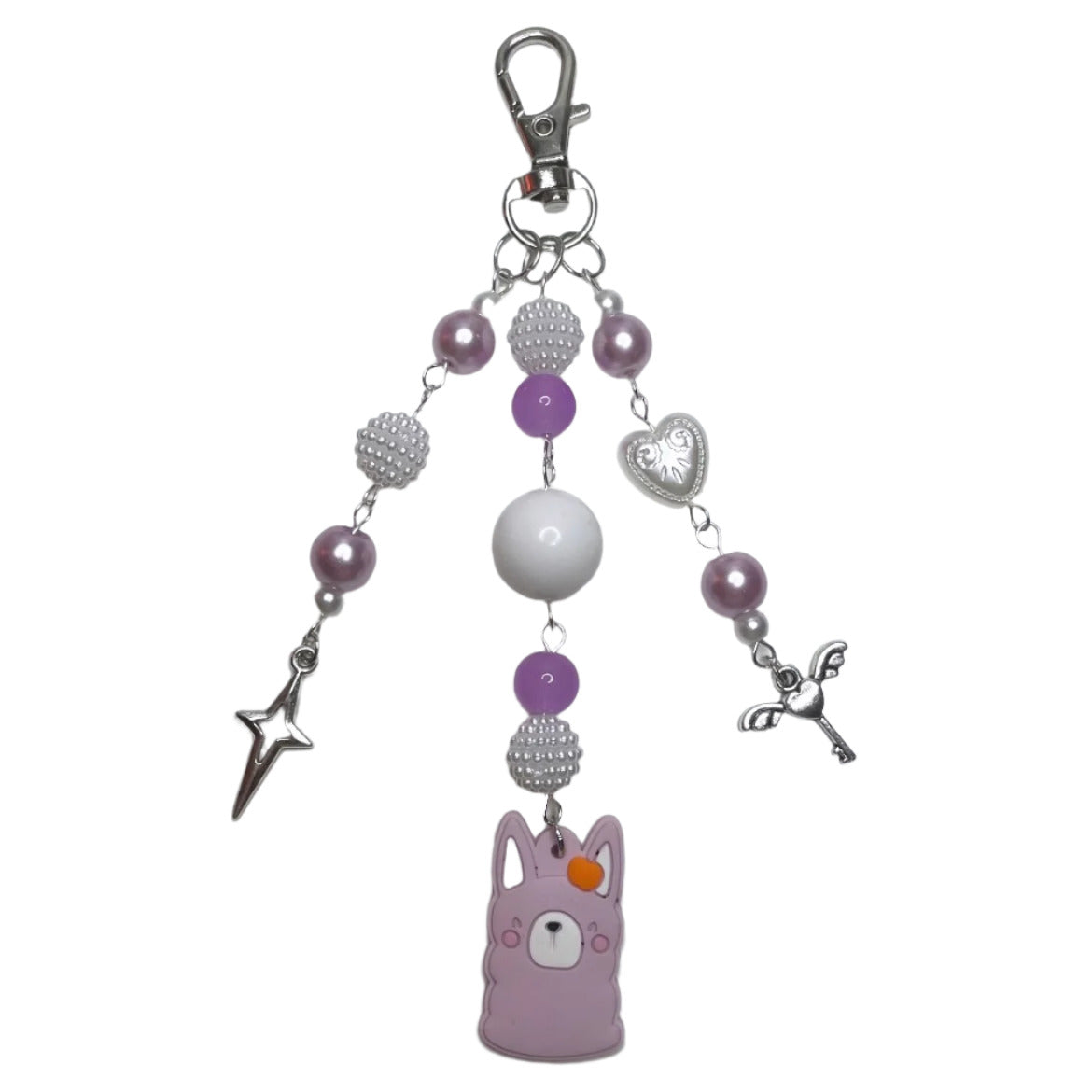 cutie keychain in purple
