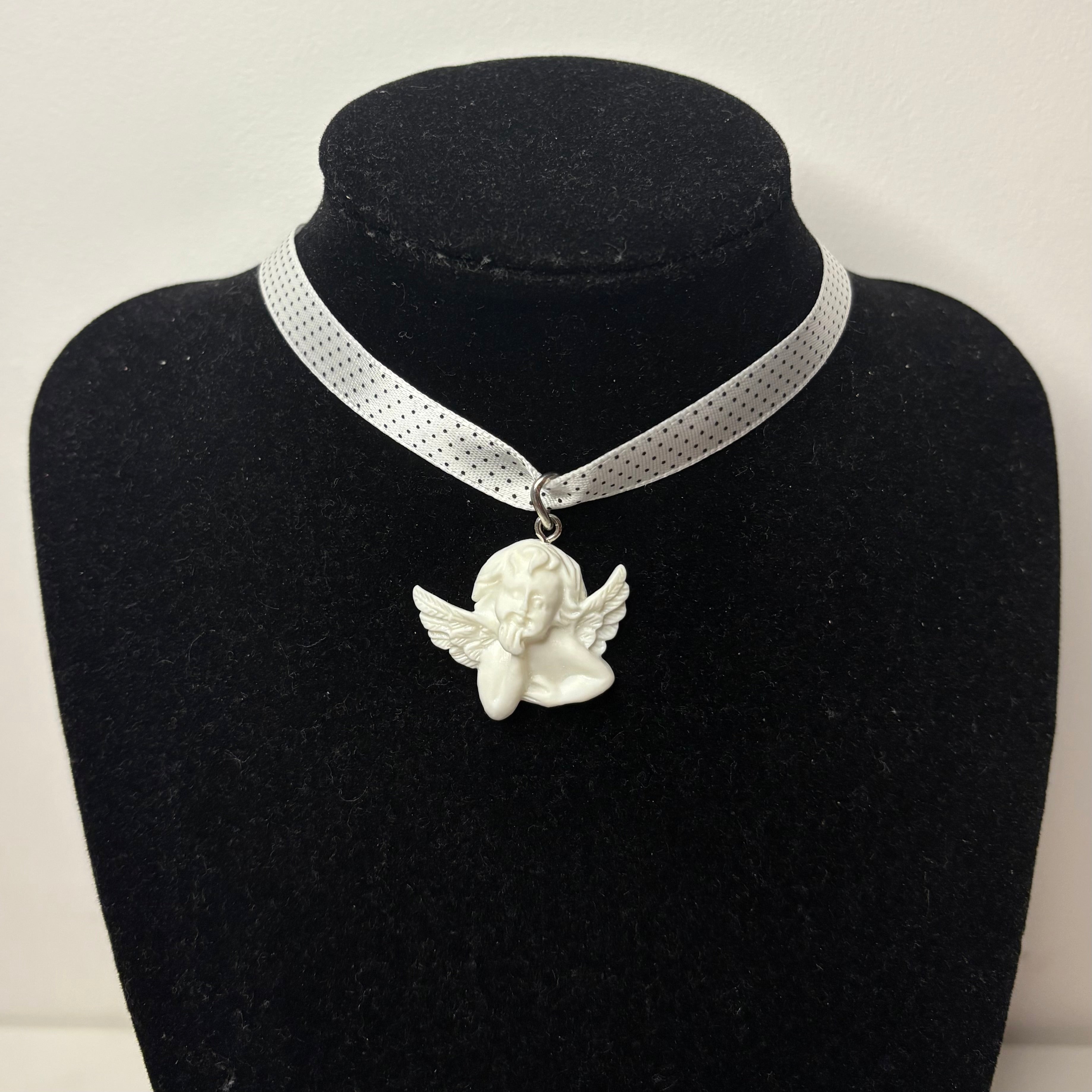 polka ribbon chokers