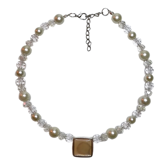 faux pearl necklace