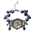denim blue working watch bracelet