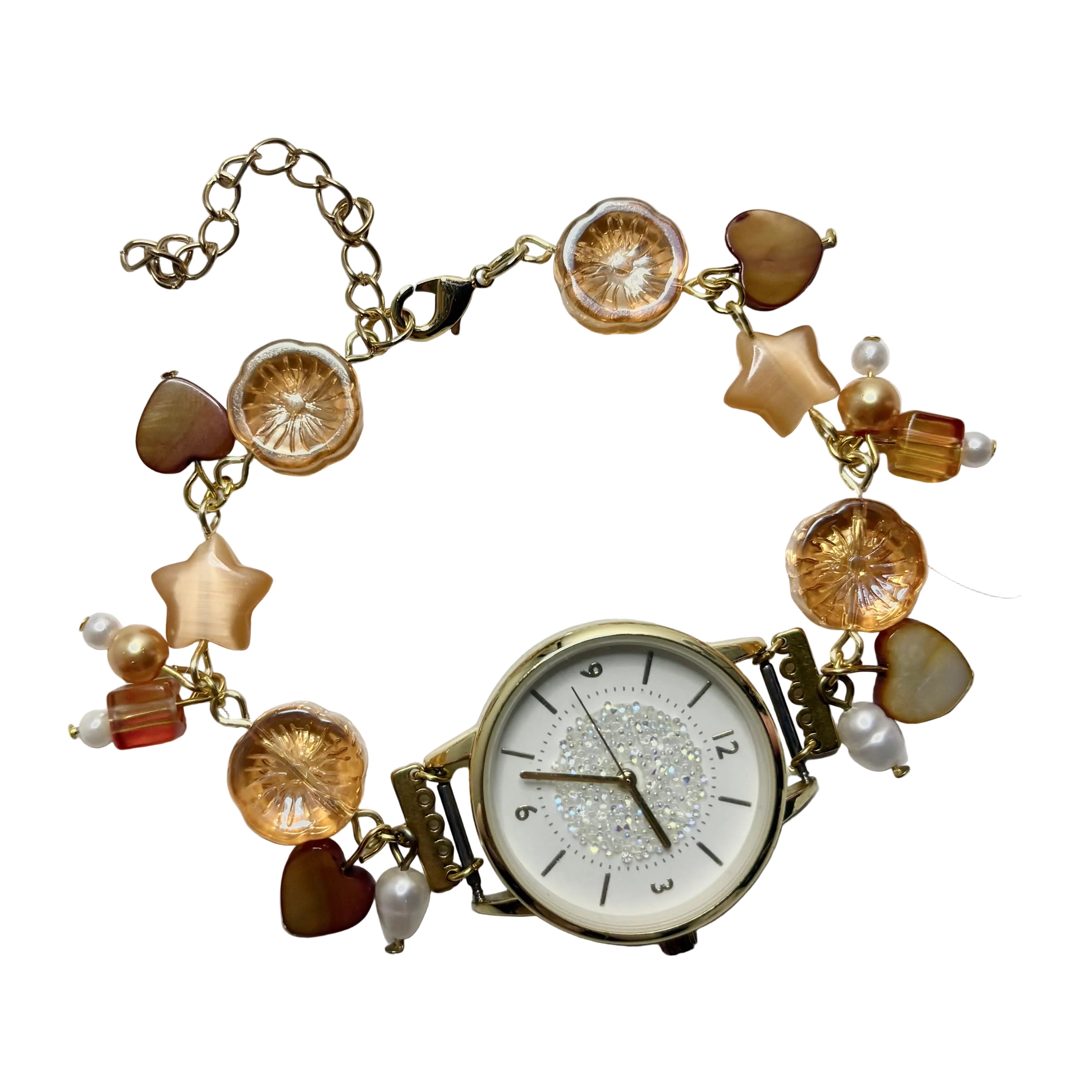 sunkiss beaded watch bracelet