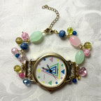 retro pastel working watch bracelet