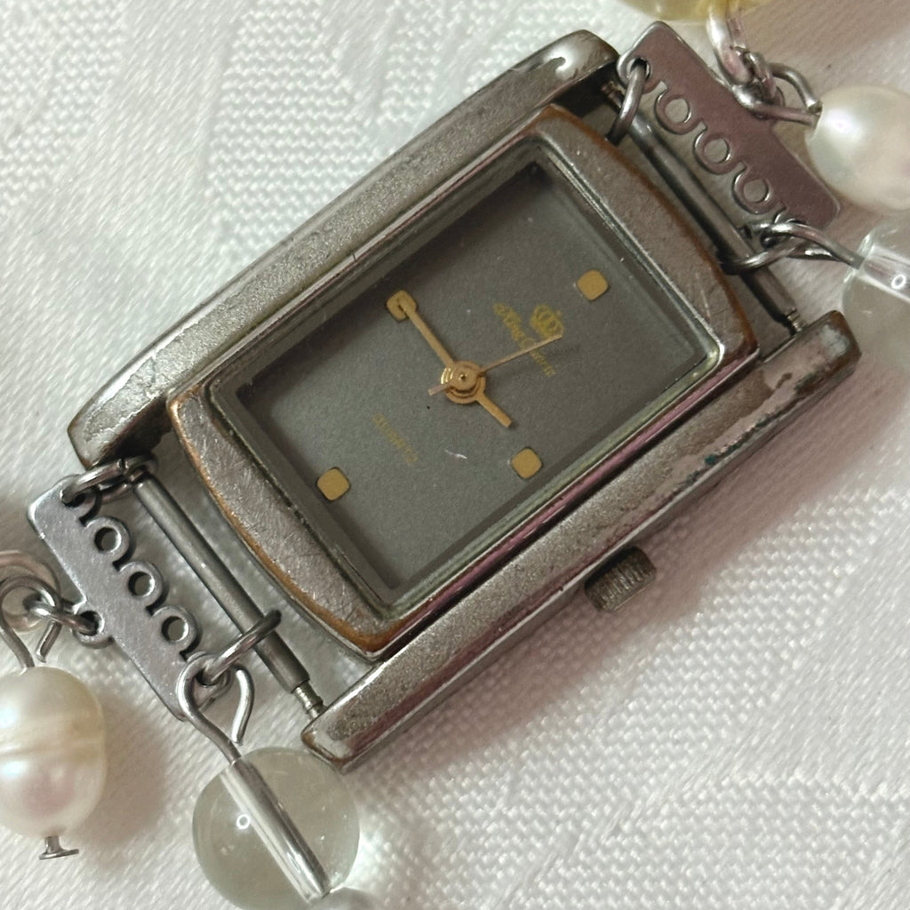 manhattan working beaded watch bracelet
