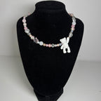teddy bear garden necklace
