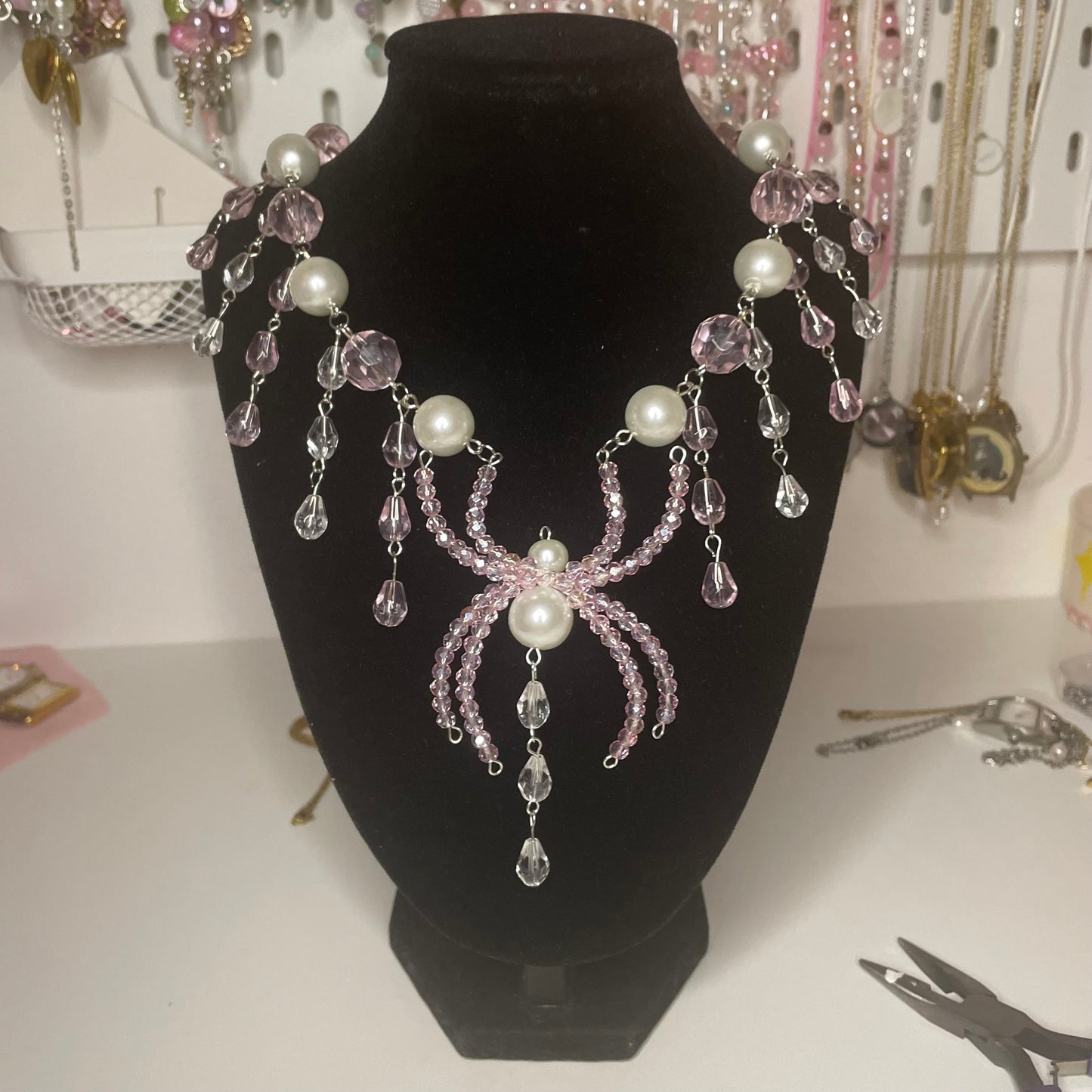 arachnid chandelier necklace