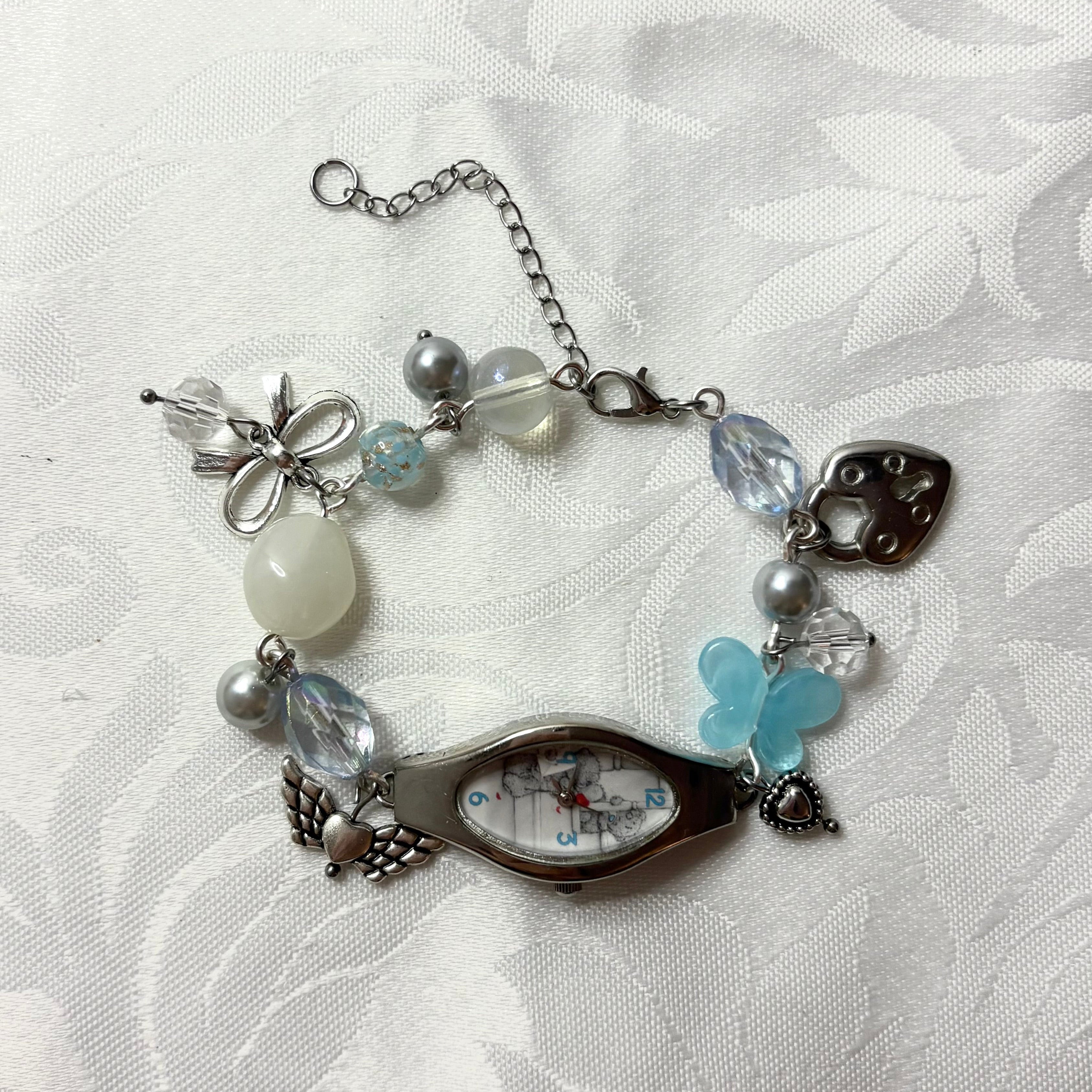 blue teddy watch bracelet
