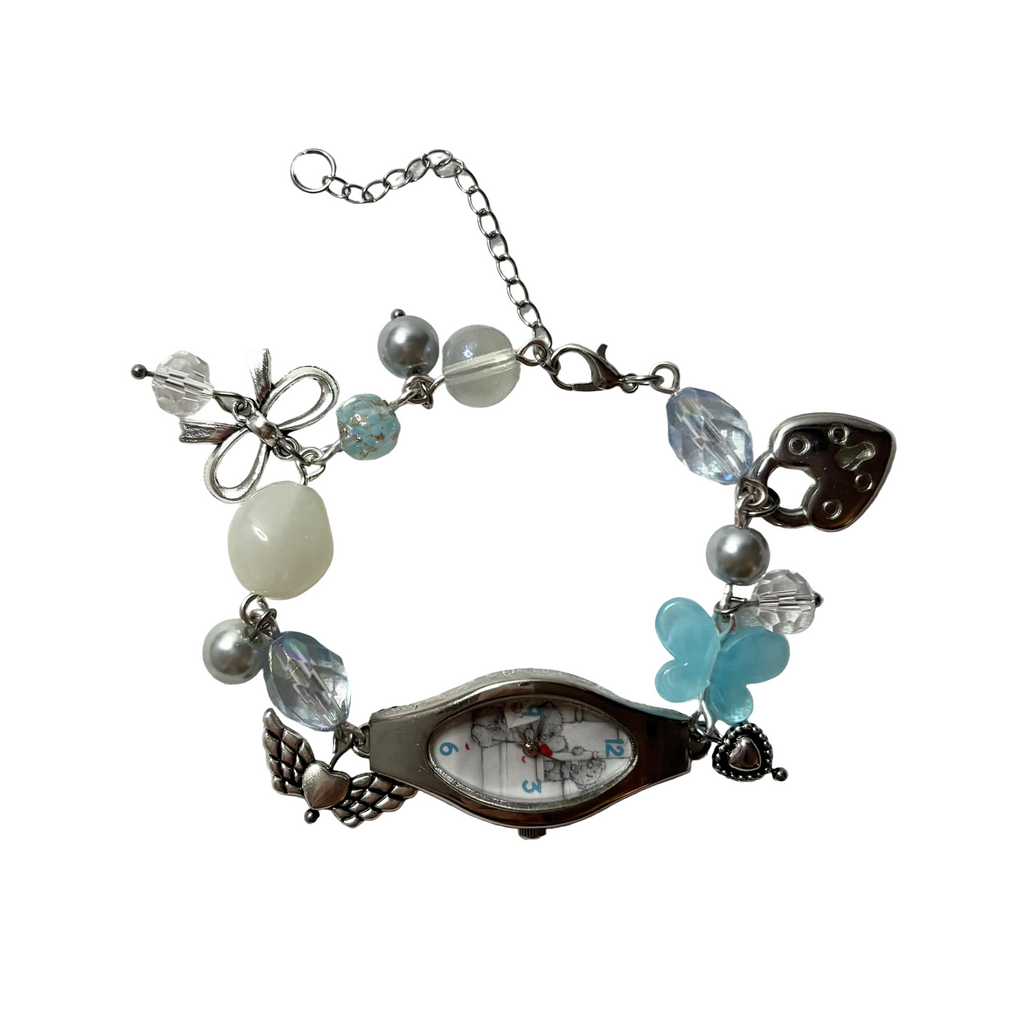 blue teddy watch bracelet