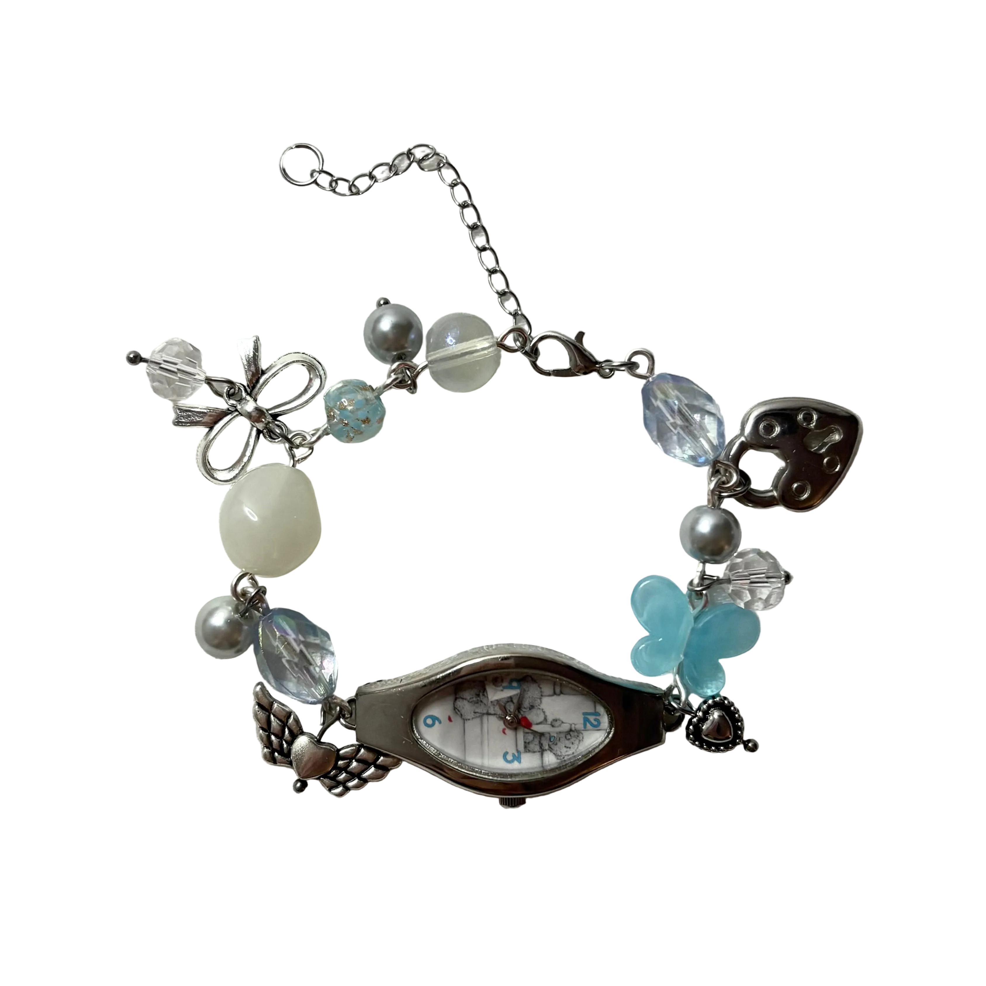 blue teddy watch bracelet