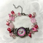 pink kitty working watch bracelet