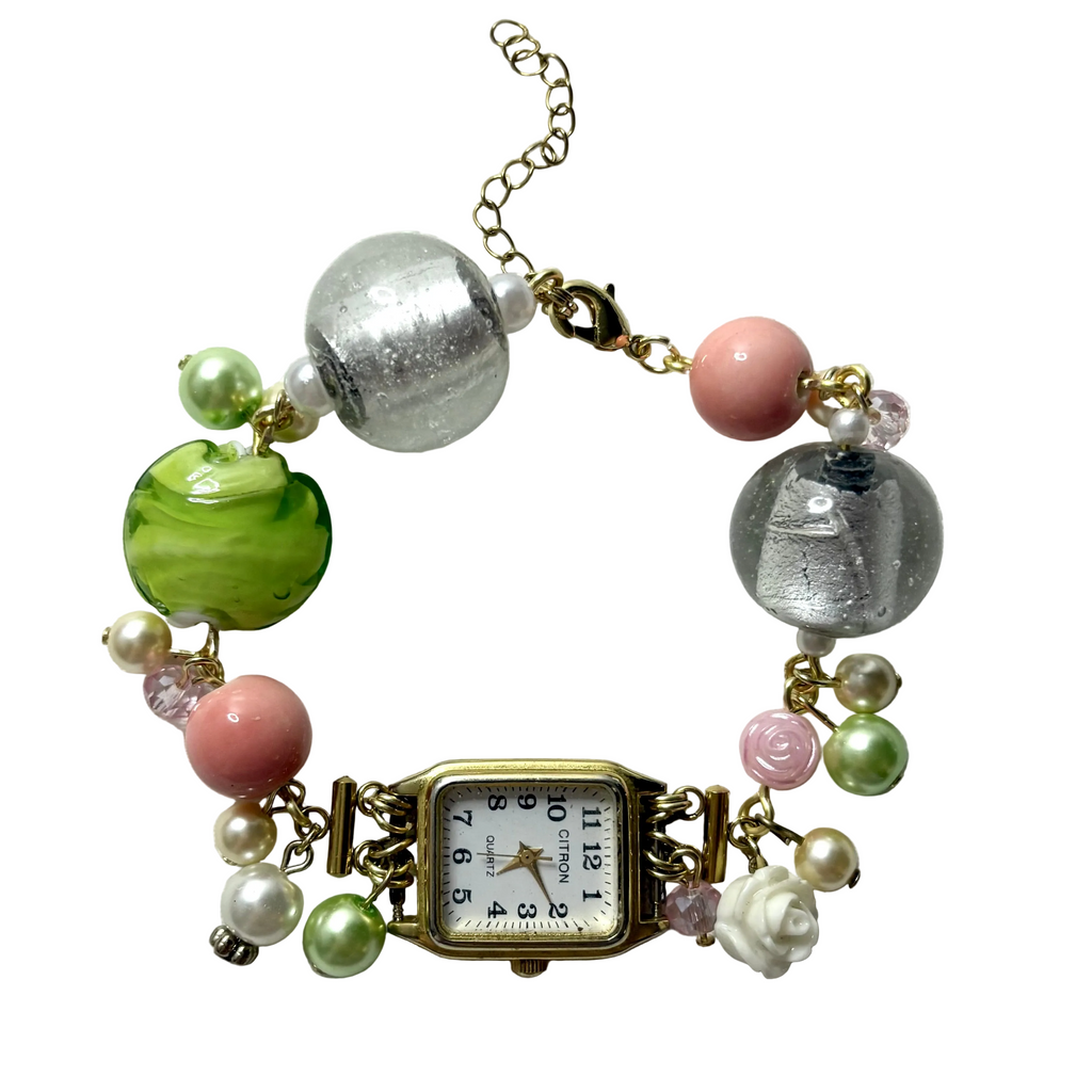 flower patch working watch bracelet