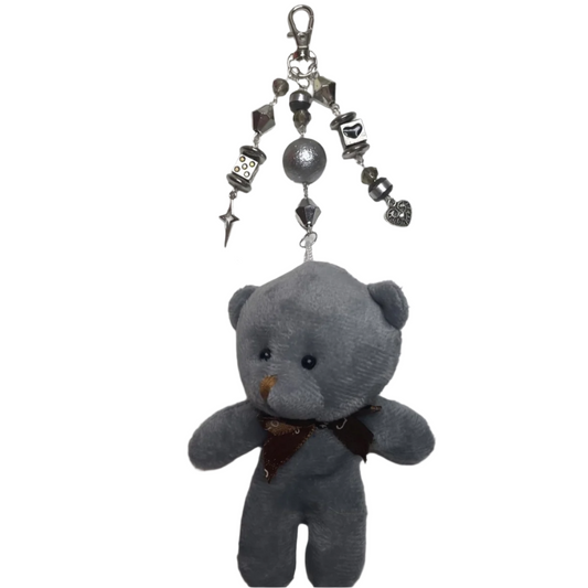 grey teddy charm