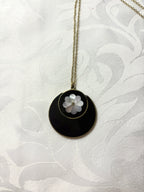 vintage flower pendant necklace