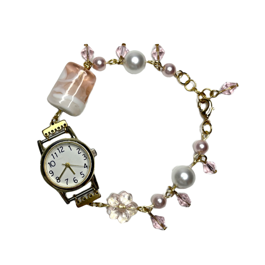 pinkie beaded watch bracelet