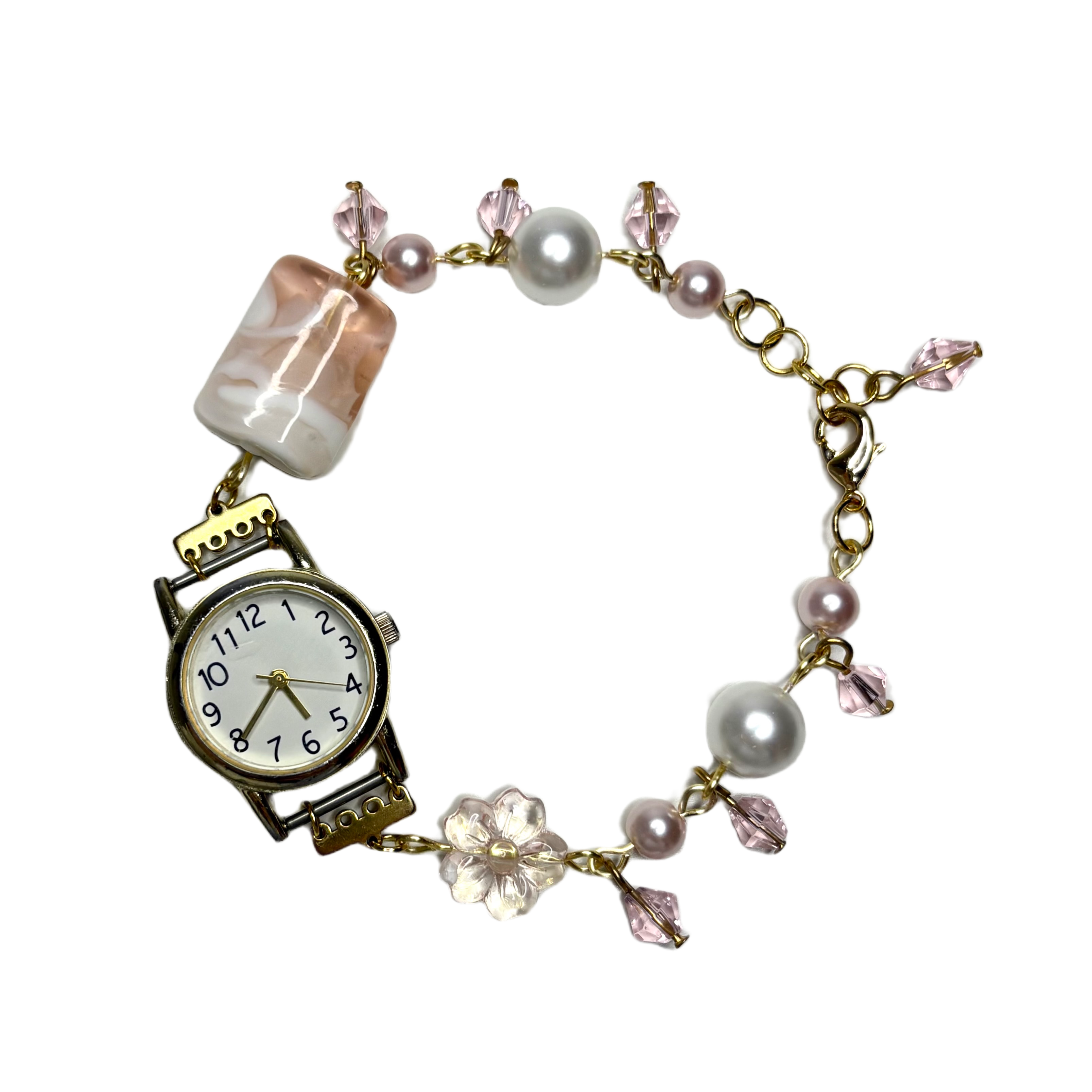 pinkie beaded watch bracelet